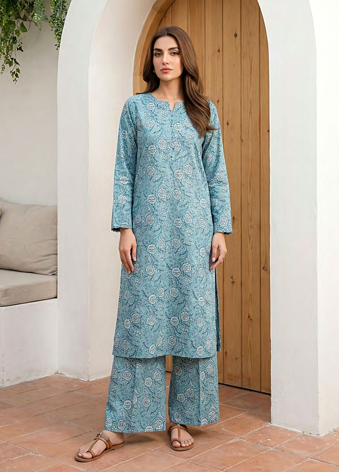 Khekasha By LSM Lakhany Printed Lawn 2 Piece Unstitched Shirt & Trouser LSM26KP D-09