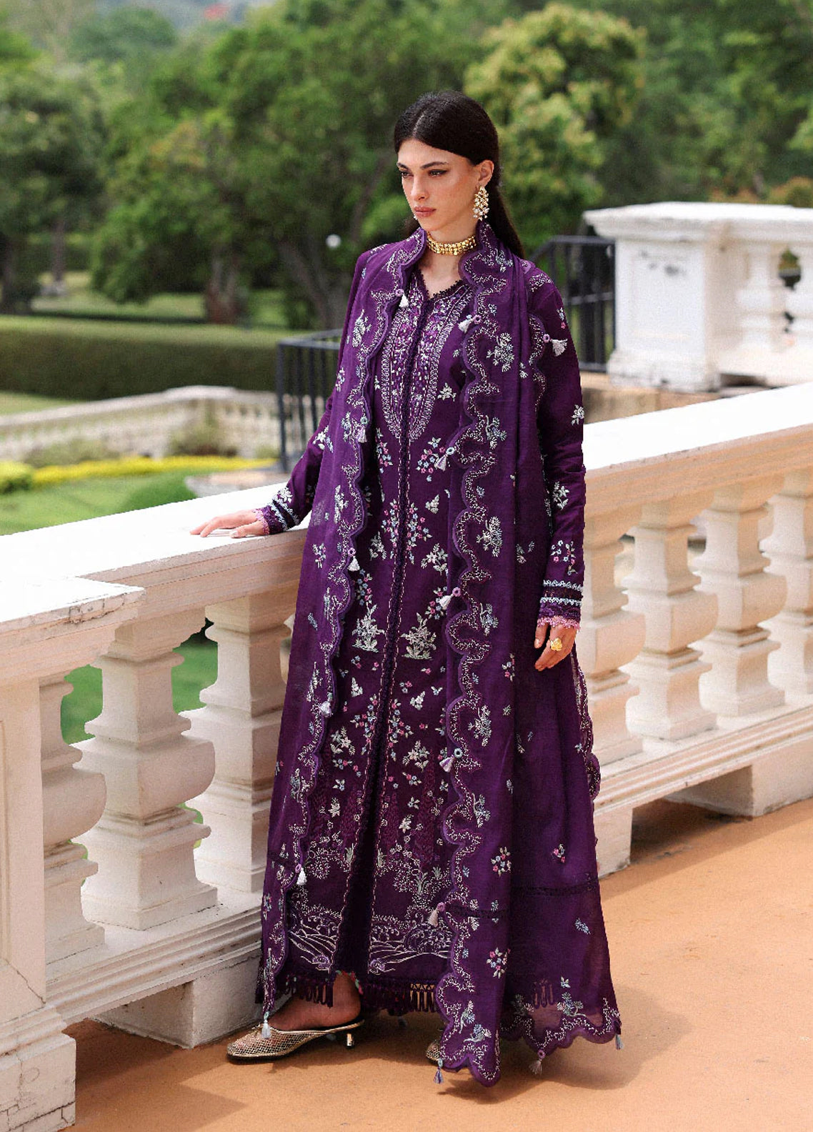 Lilas By Republic Womenswear Luxury Embroidered Lawn 3 Piece Unstitched Suit RW26LSL D-6A OLYRA