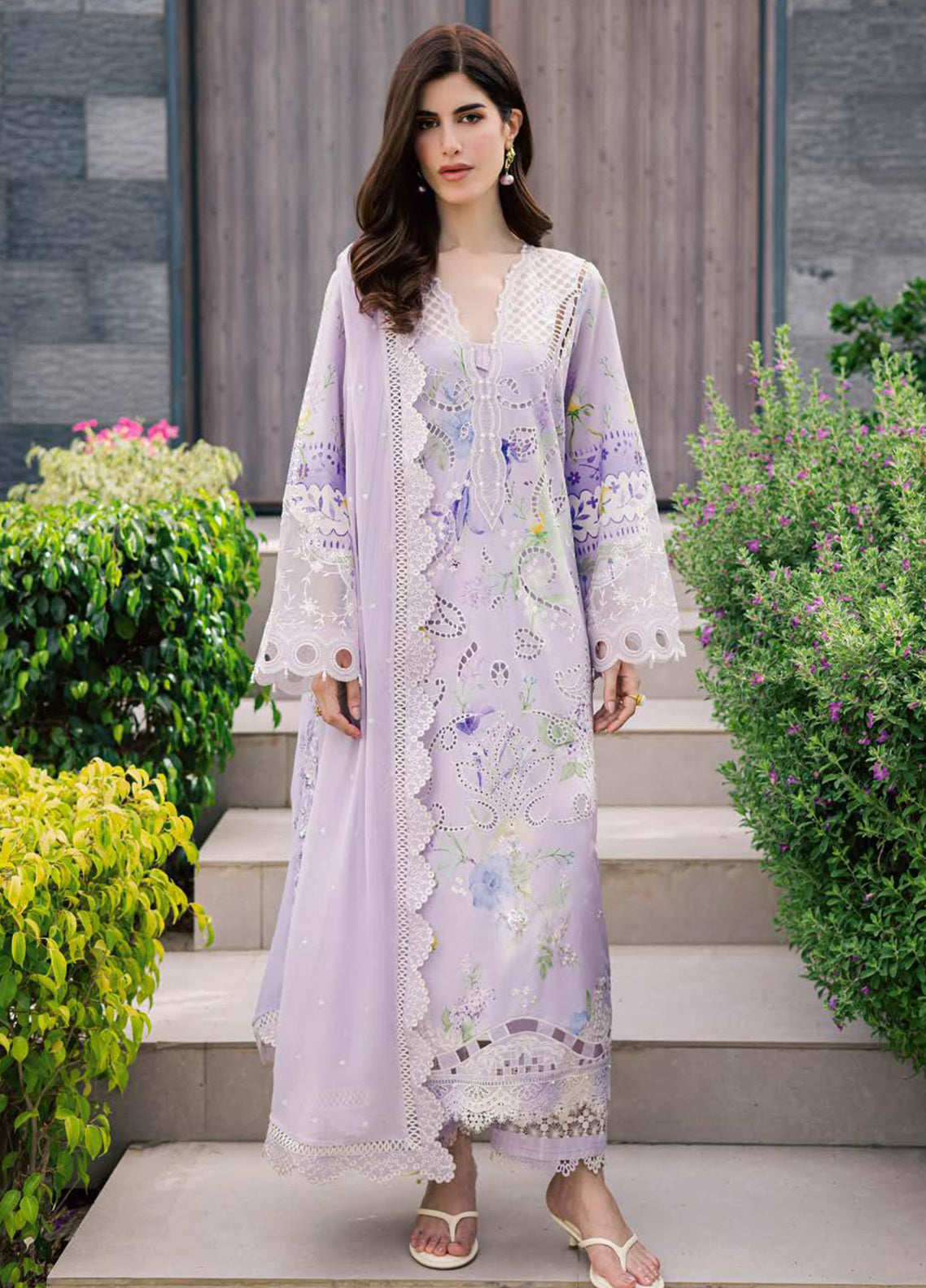 Lily May By Nureh Embroidered Lawn 3 Piece Unstitched Suit NU26LMEP D-NE-258
