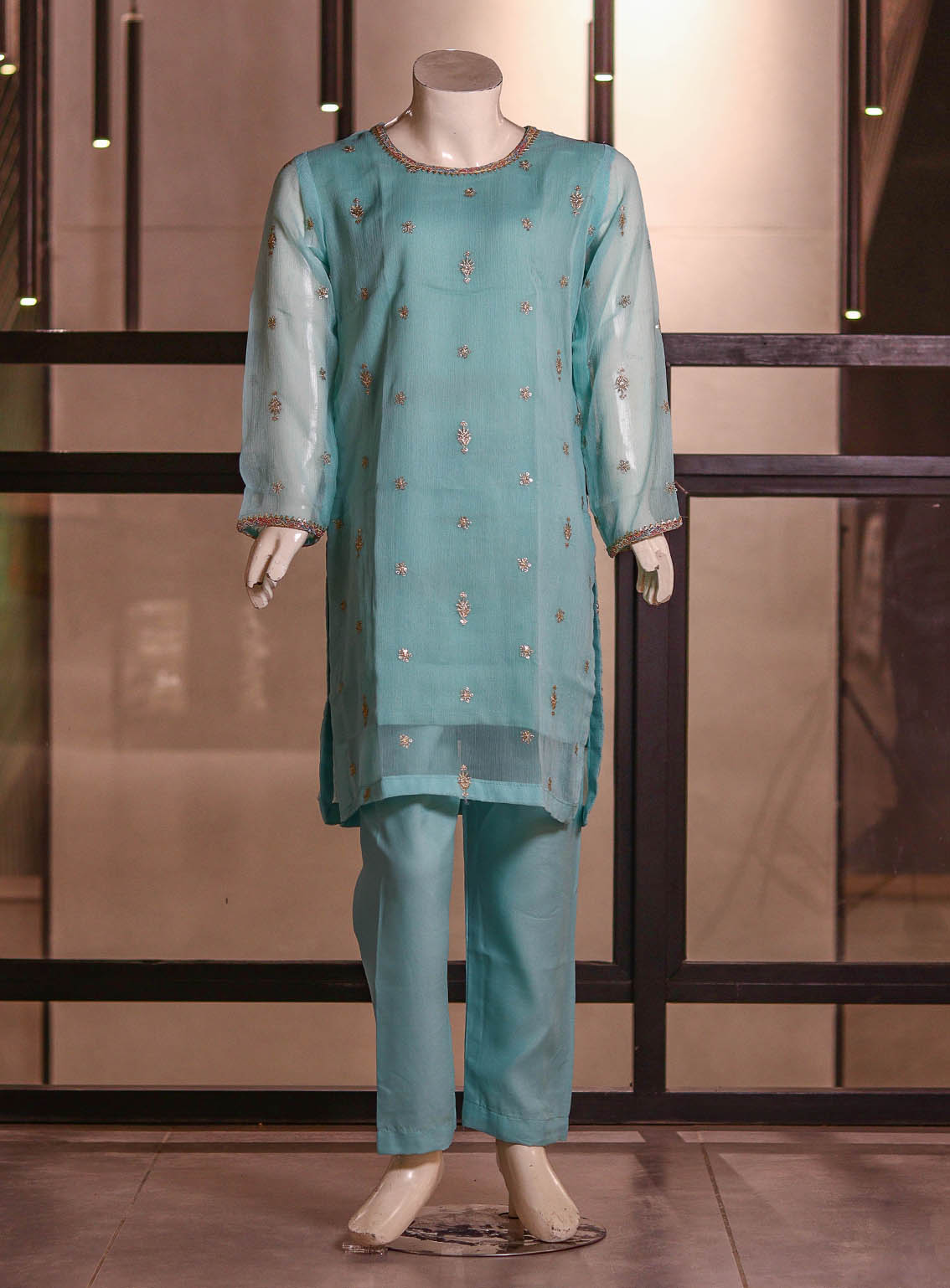 Little Berries Embroidered Chiffon Suits Stitched 2 Piece - LB25G LB025