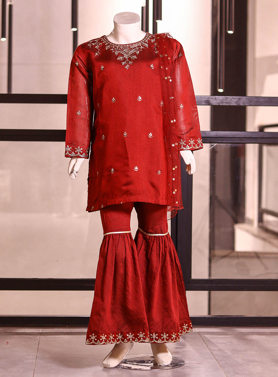 Little Berries Embroidered Khadi Net Suits Stitched 2 Piece - LB25G LB031