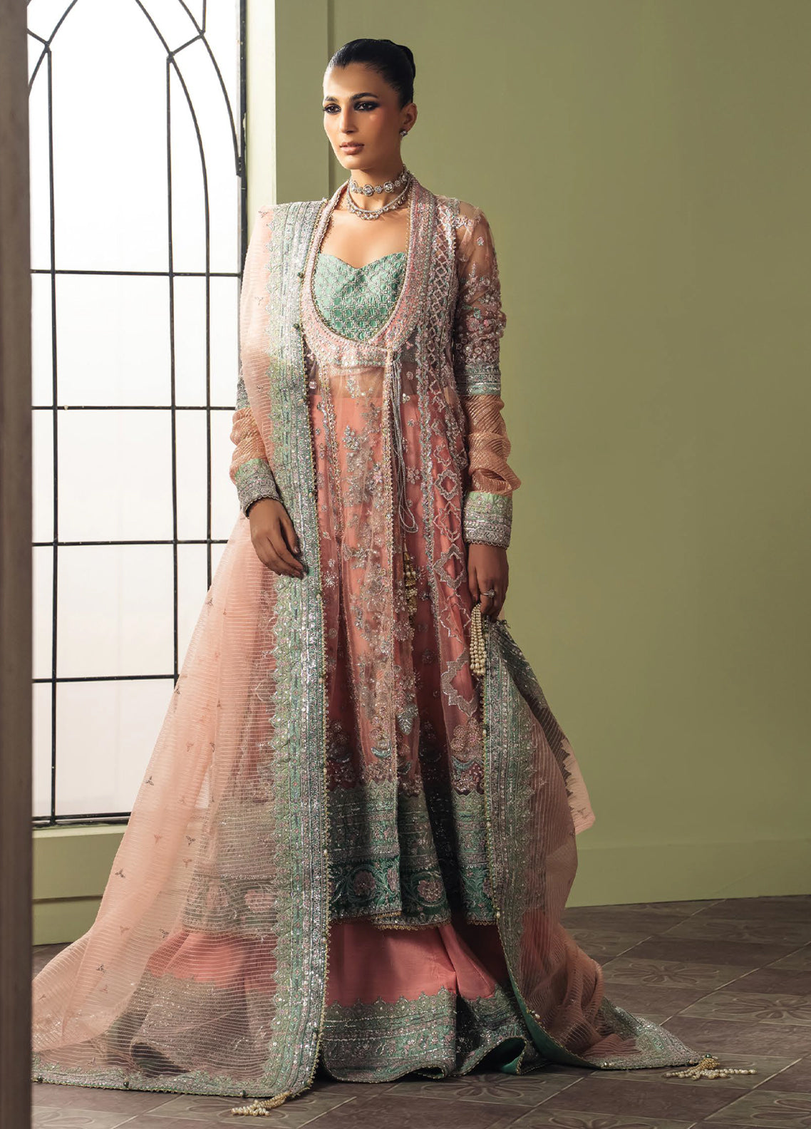 Luminara By Ayzel Formals Embroidered Organza 3 Piece Unstitched Suit AZL26LWF D-AYZ-171 LUNAL