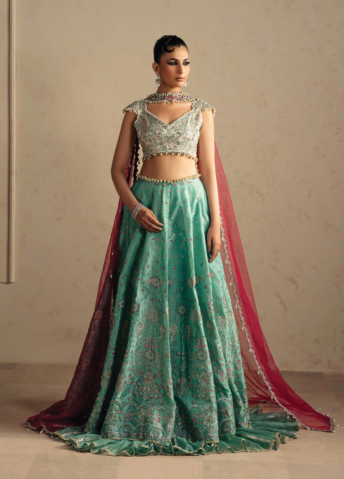 Luminara By Ayzel Formals Embroidered Organza 3 Piece Unstitched Suit AZL26LWF D-AYZ-176 AYAL