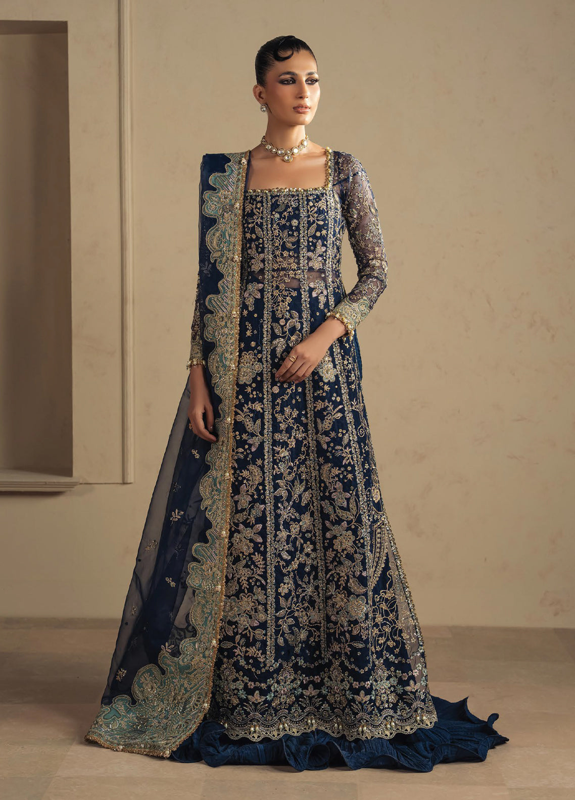 Luminara By Ayzel Formals Embroidered Organza 3 Piece Unstitched Suit AZL26LWF D-AYZ-177 AIRAS