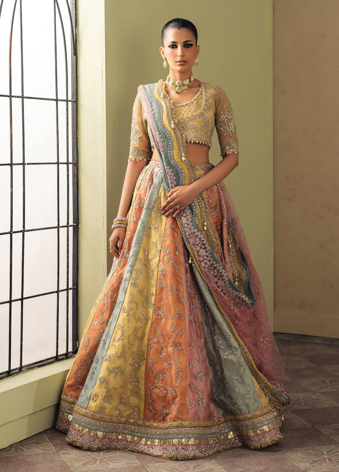 Luminara By Ayzel Formals Embroidered Organza 3 Piece Unstitched Suit AZL26LWF D-AYZ-178 MEIRAL