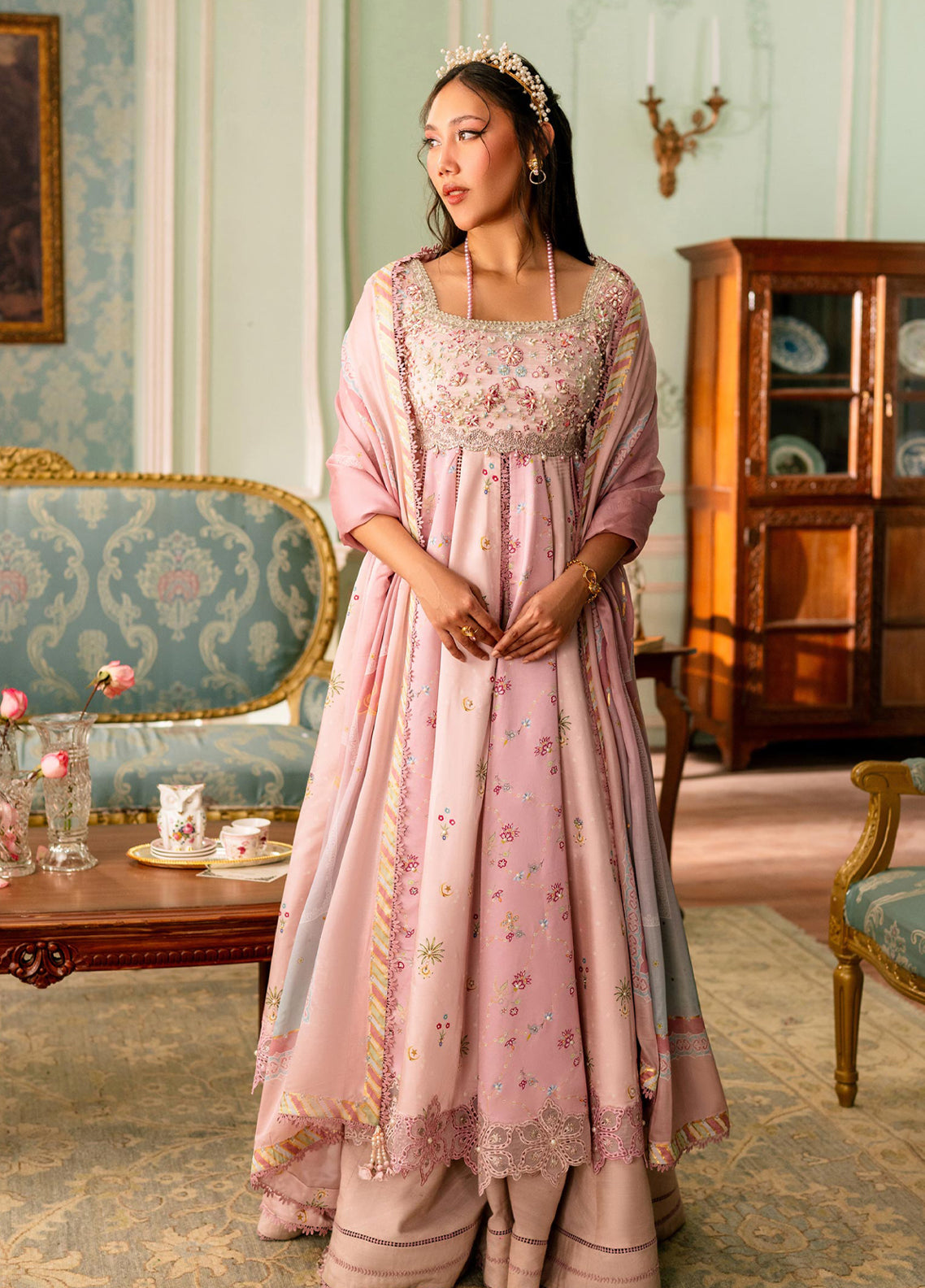 Luxe By Qalamkar Embroidered Silk 3 Piece Unstitched Suit QLM26QLS D-QSL-04 LARA