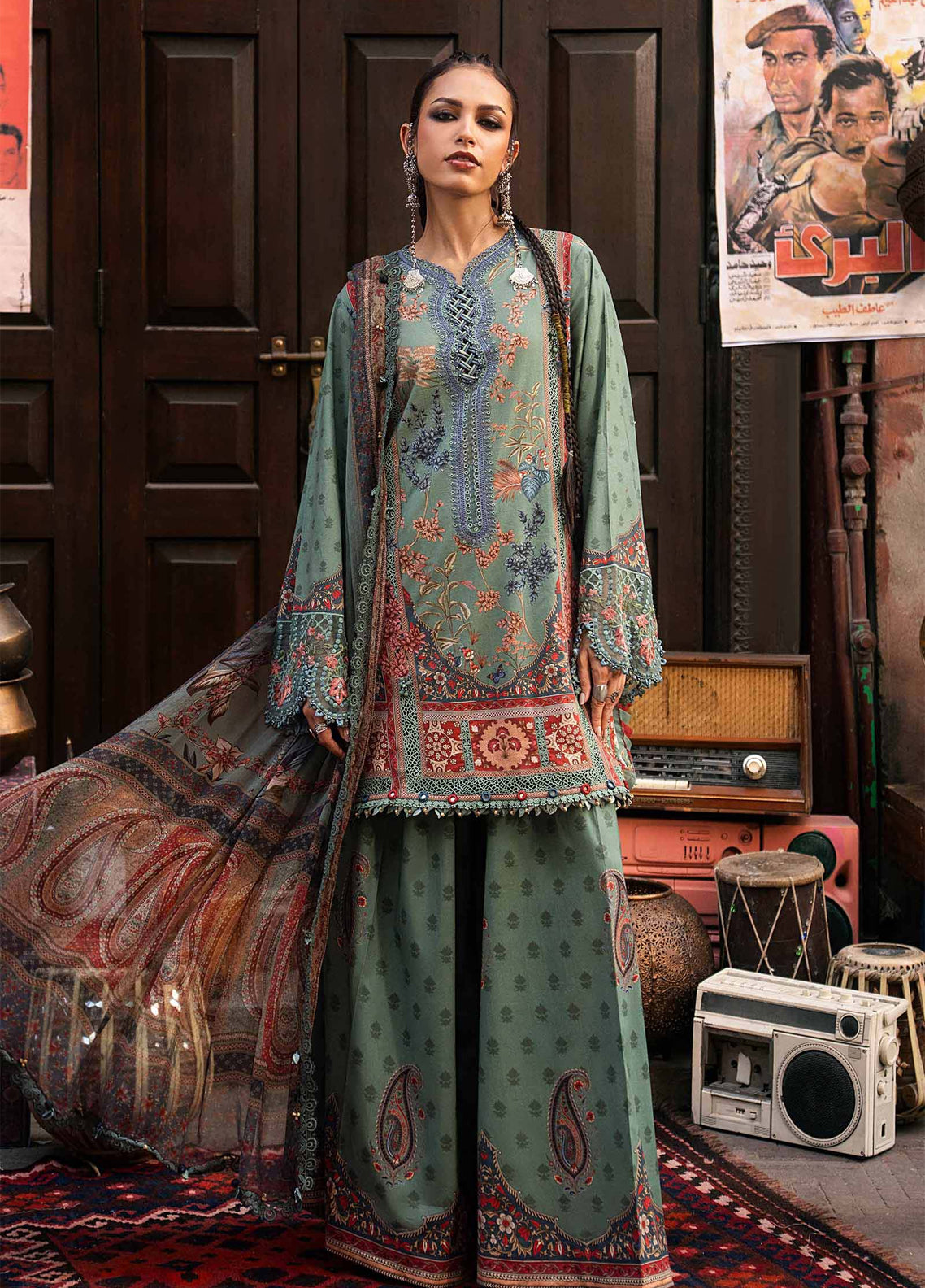 M.Prints Sounds By Maria B Embroidered Cambric 3 Piece Unstitched Suit MB26MPS D-MPT-3102-A