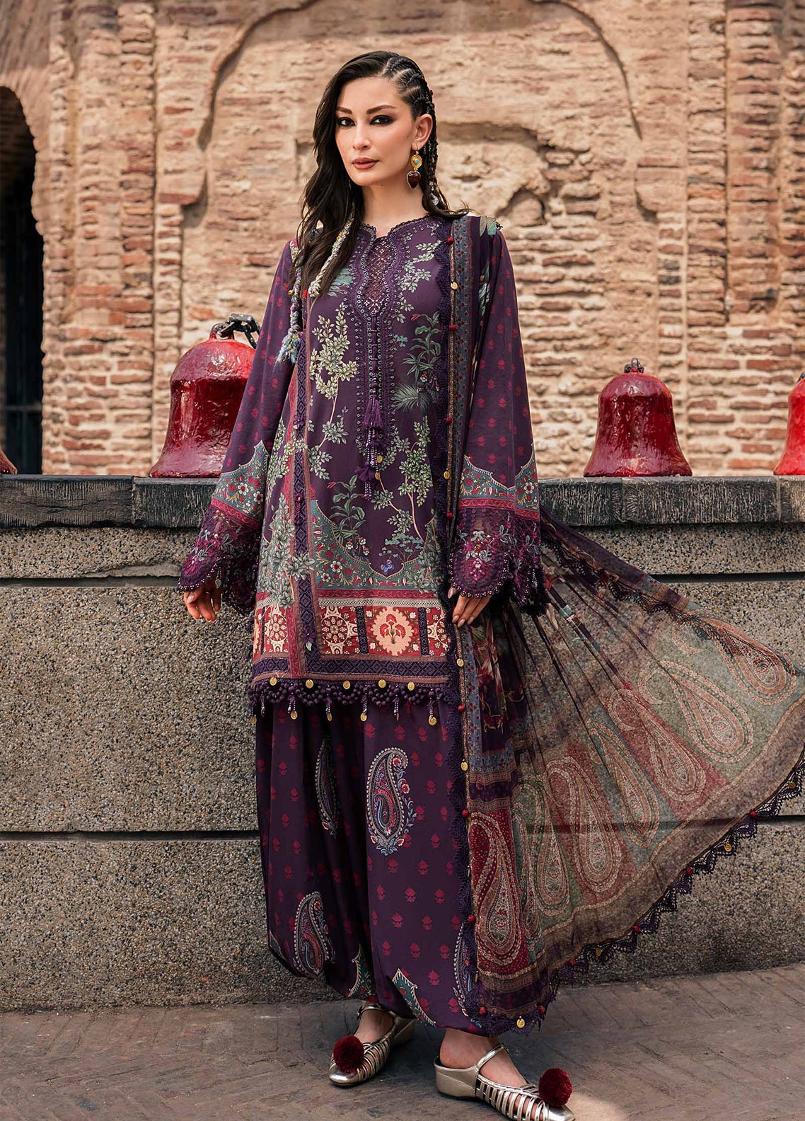 M.Prints Sounds By Maria B Embroidered Cambric 3 Piece Unstitched Suit MB26MPS D-MPT-3102-B