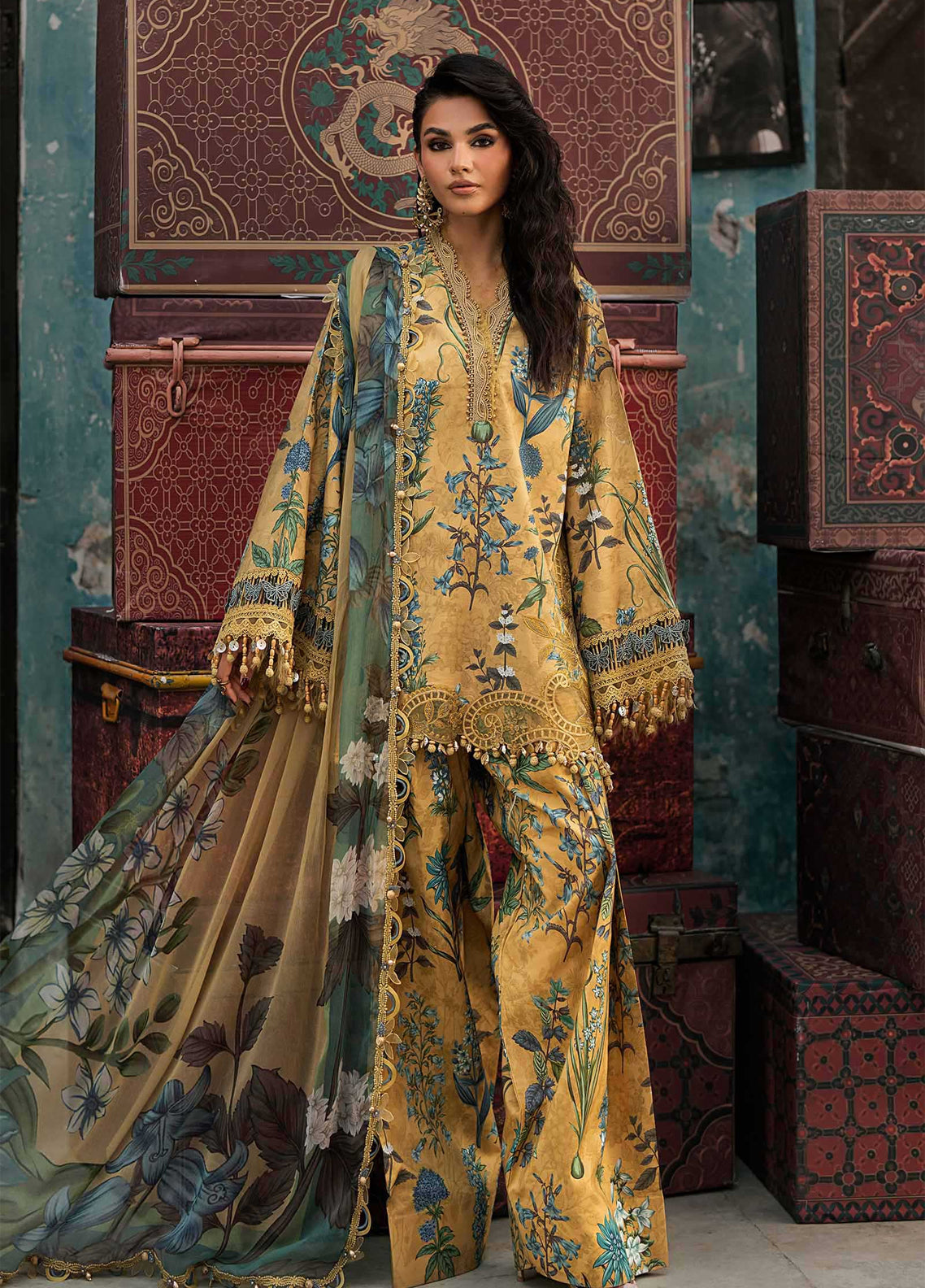 M.Prints Sounds By Maria B Embroidered Cambric 3 Piece Unstitched Suit MB26MPS D-MPT-3106-A