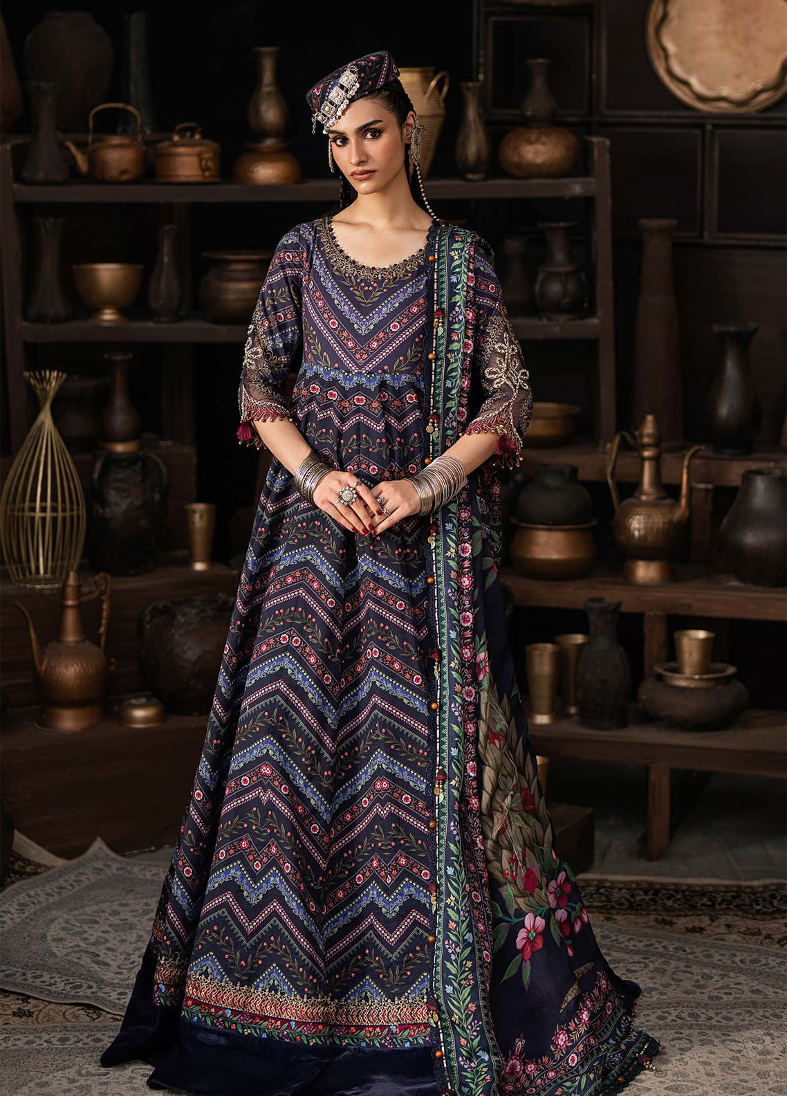 M.Prints Sounds By Maria B Embroidered Cambric 3 Piece Unstitched Suit MB26MPS D-MPT-3107-B