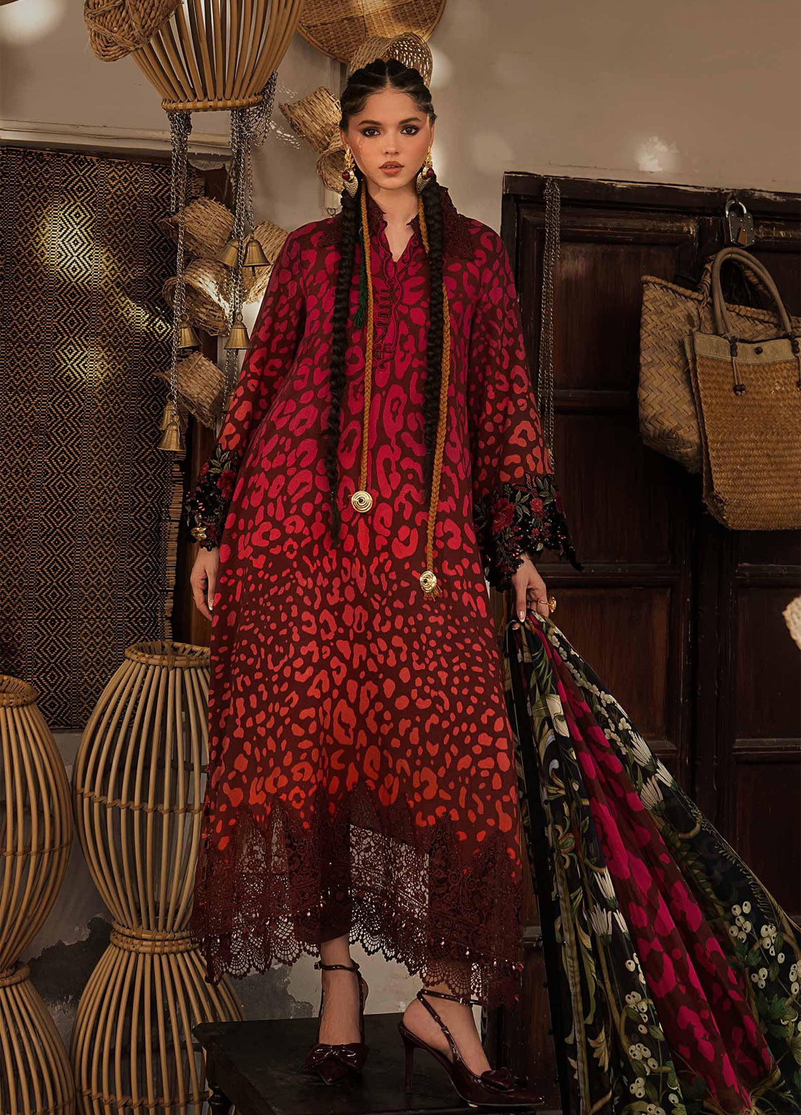 M.Prints Sounds By Maria B Embroidered Linen 3 Piece Unstitched Suit MB26MPS D-MPT-3101-A