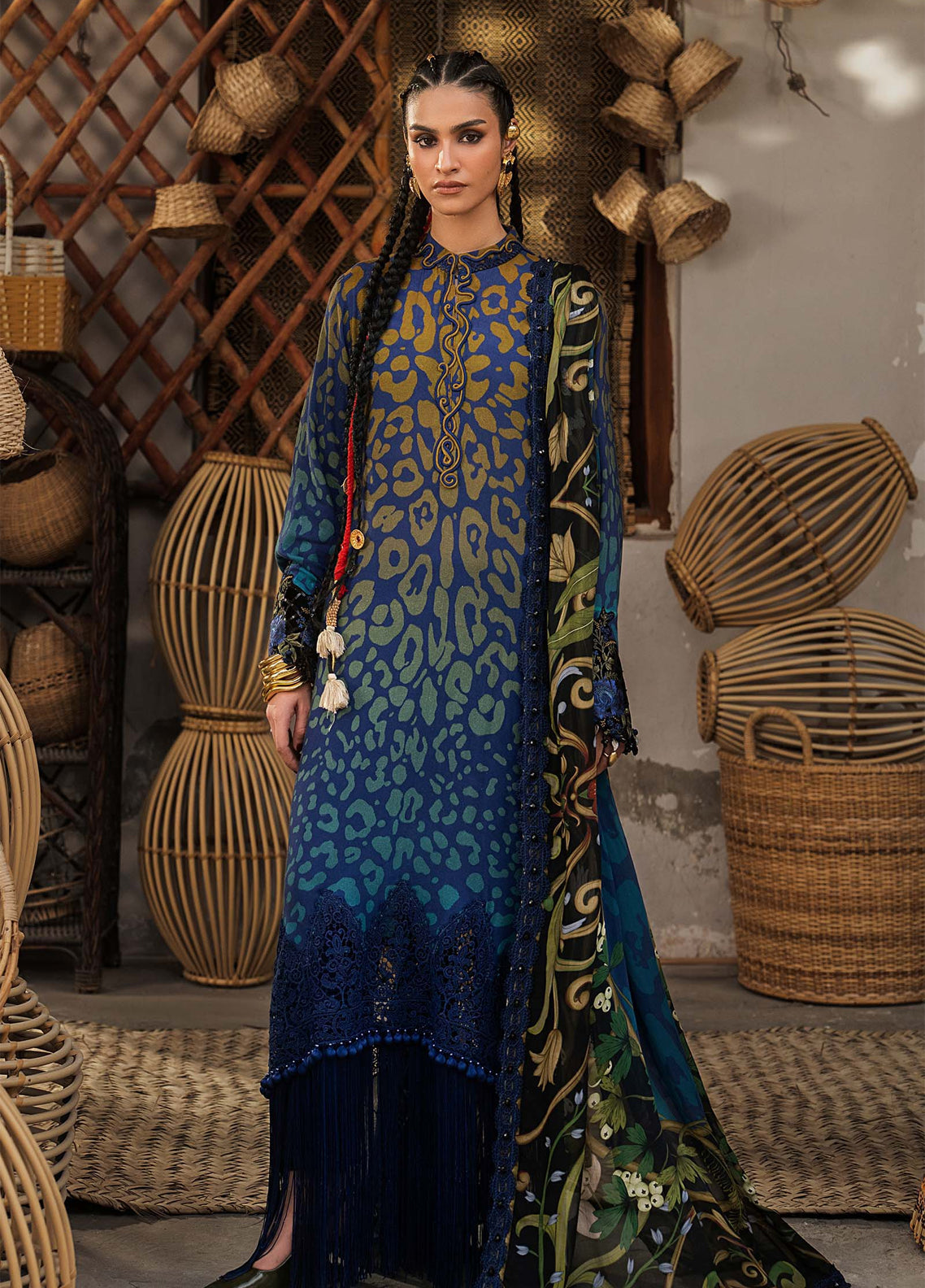 M.Prints Sounds By Maria B Embroidered Linen 3 Piece Unstitched Suit MB26MPS D-MPT-3101-B