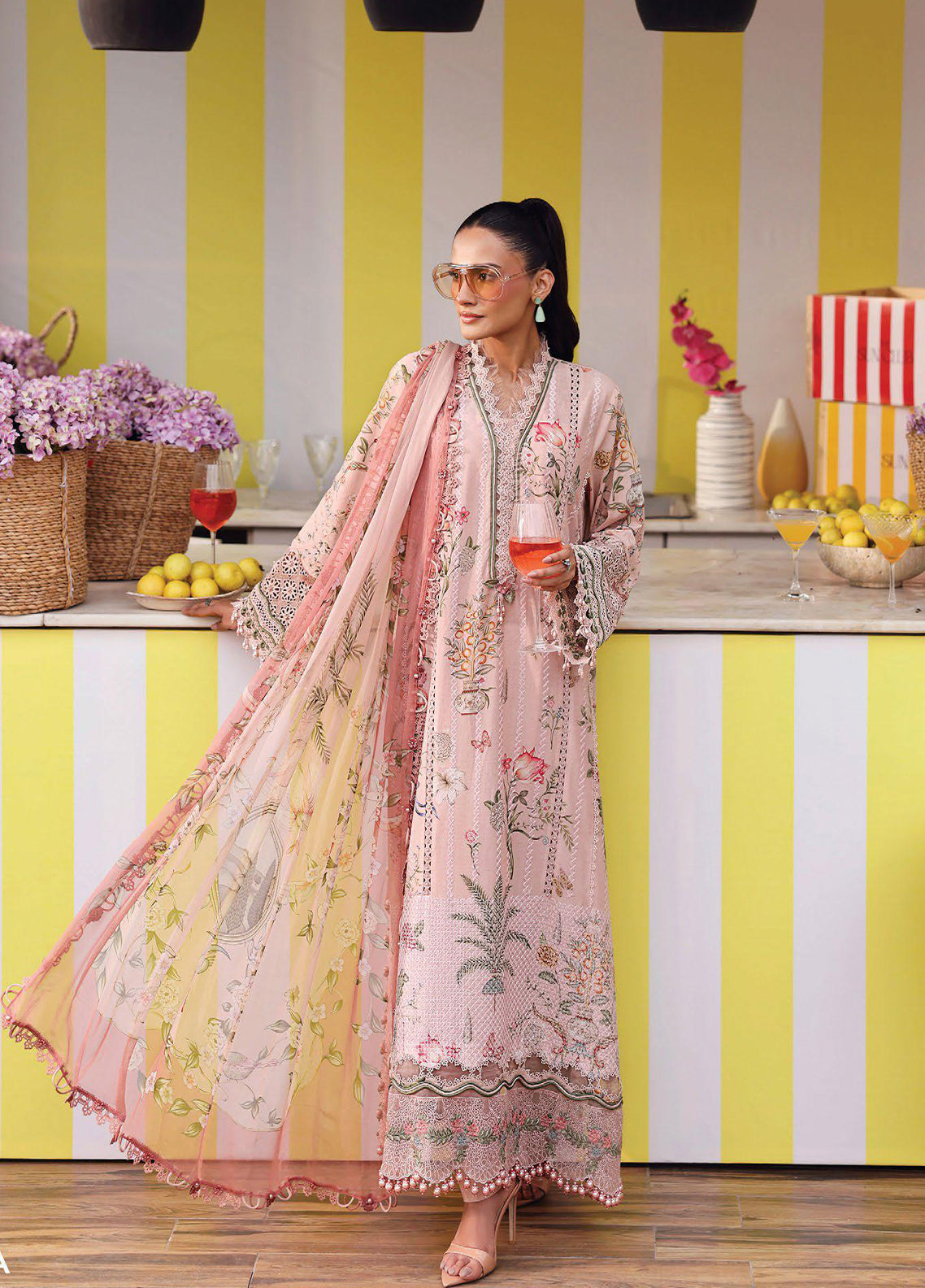 M Prints By Maria B Embroidered Lawn 3 Piece Unstitched Suit MB26MPEEV2 D-MPT-4A