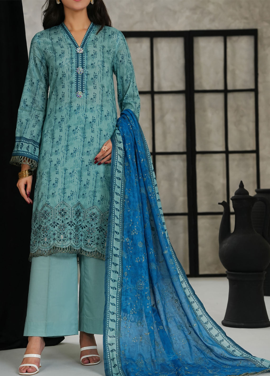 Mariyah By VS Textile Chikankari Lawn 3 Piece Unstitched Suit VS26MECV2 D-49