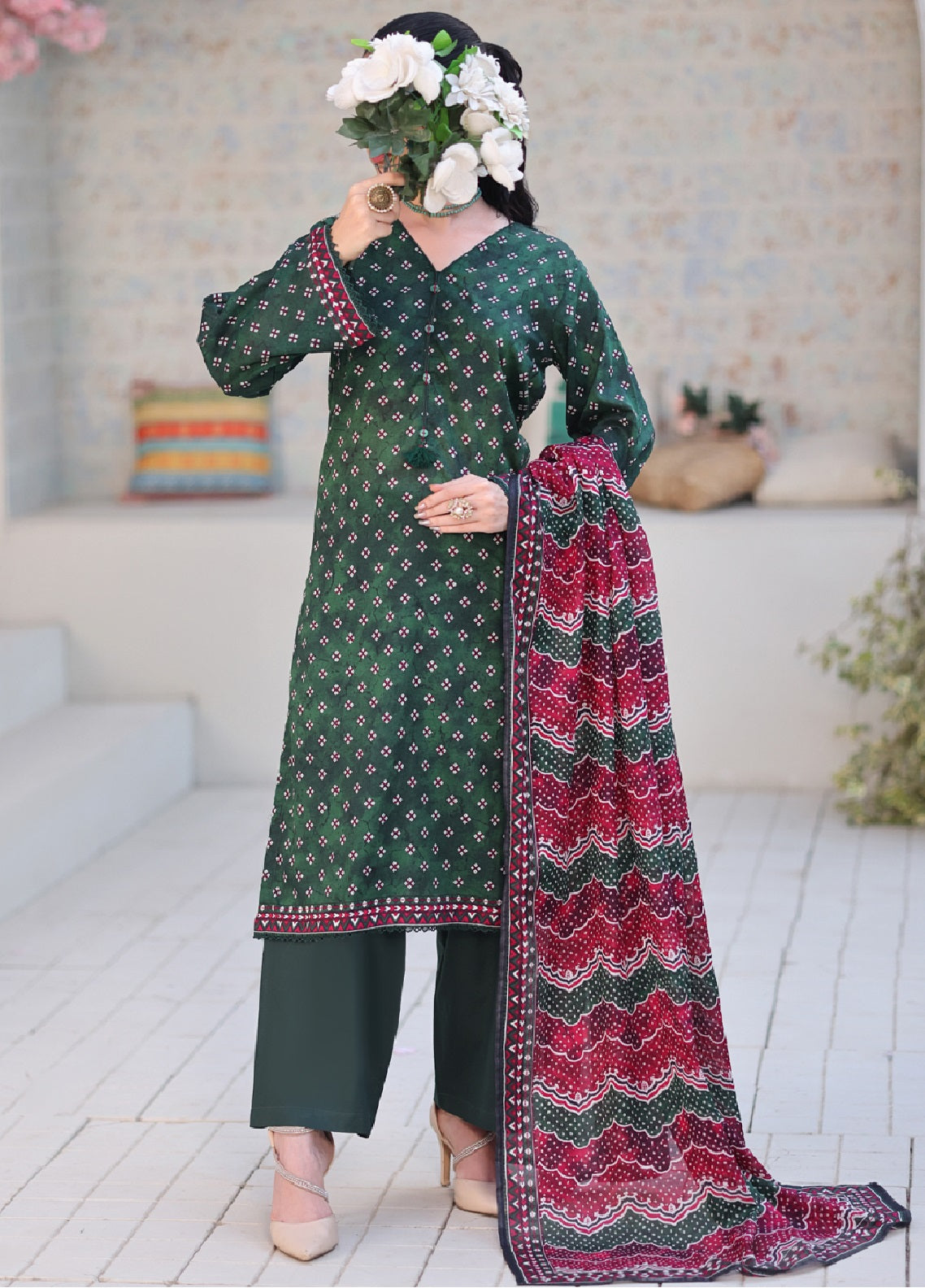 Maya By Aizal Printed Lawn 3 Piece Stitched Suit AL26MPV4 D-847