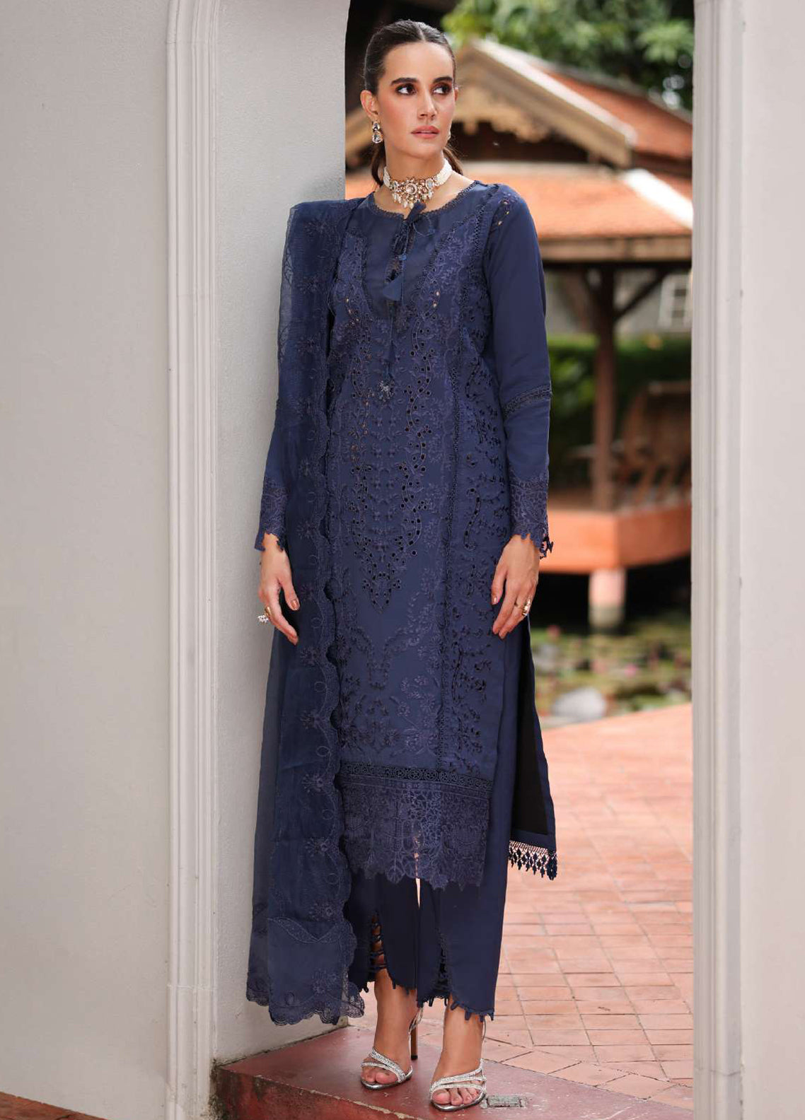Meharma By Rang Rasiya Embroidered Lawn 3 Piece Unstitched Suit RR26M D-06 AMELIA