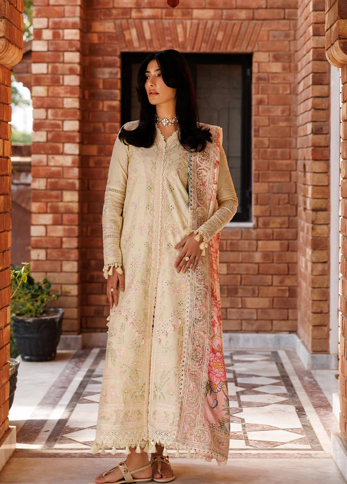Mirabelle By Emaan Adeel Embroidered Lawn 3 Piece Unstitched Suit EA26MFLL D-BLOSSOM BLISS