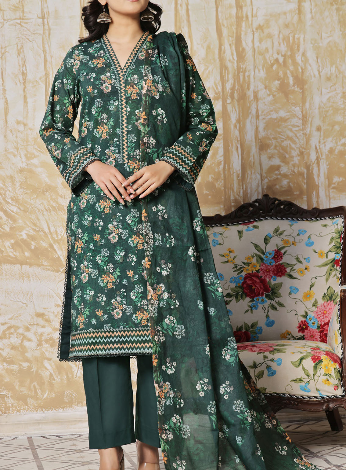 Misri By VS Textile Printed Lawn Suits Unstitched 3 Piece - VS24ML 415