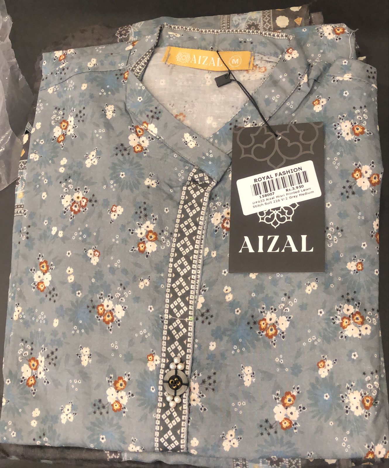 Misri By Aizal Printed Lawn 3 Piece Stitched Suit AL26MPV2 D-633