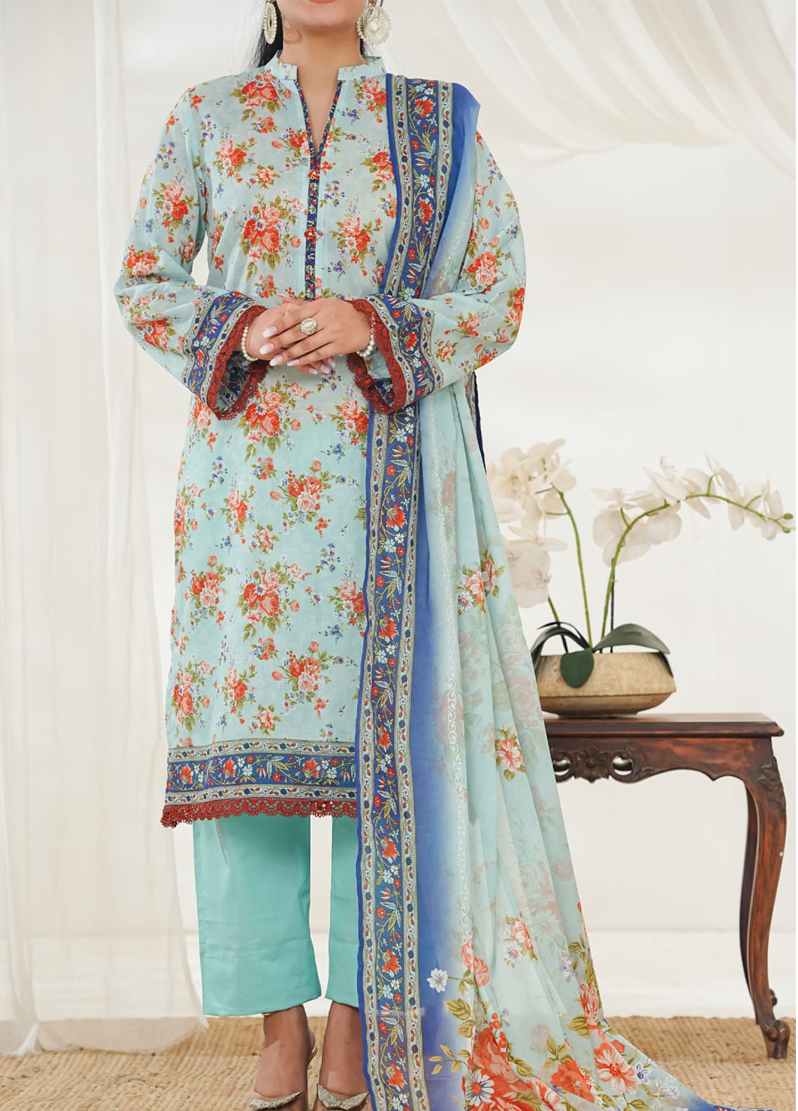 Misri By VS Textile Printed Lawn 3 Piece Unstitched Suit VS26MPLV1N2 D-764