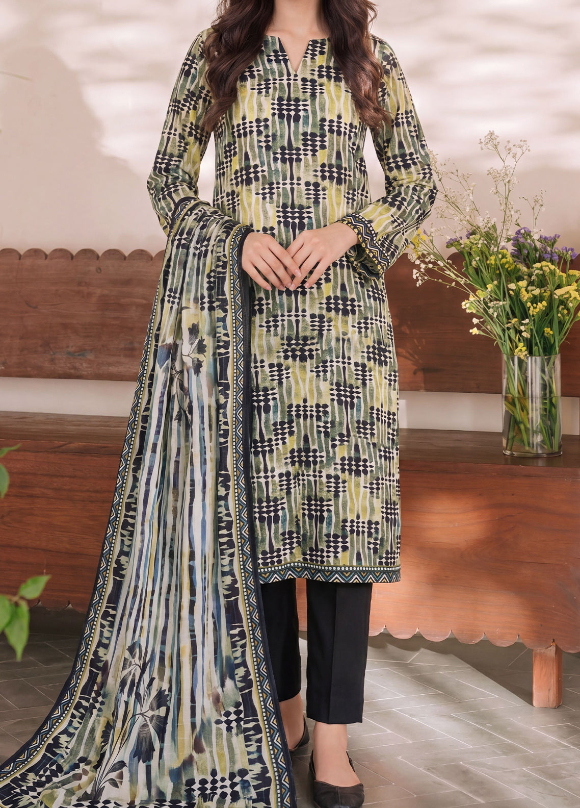 Misri By VS Textile Printed Lawn 3 Piece Unstitched Suit VS26MPLV3 D-951