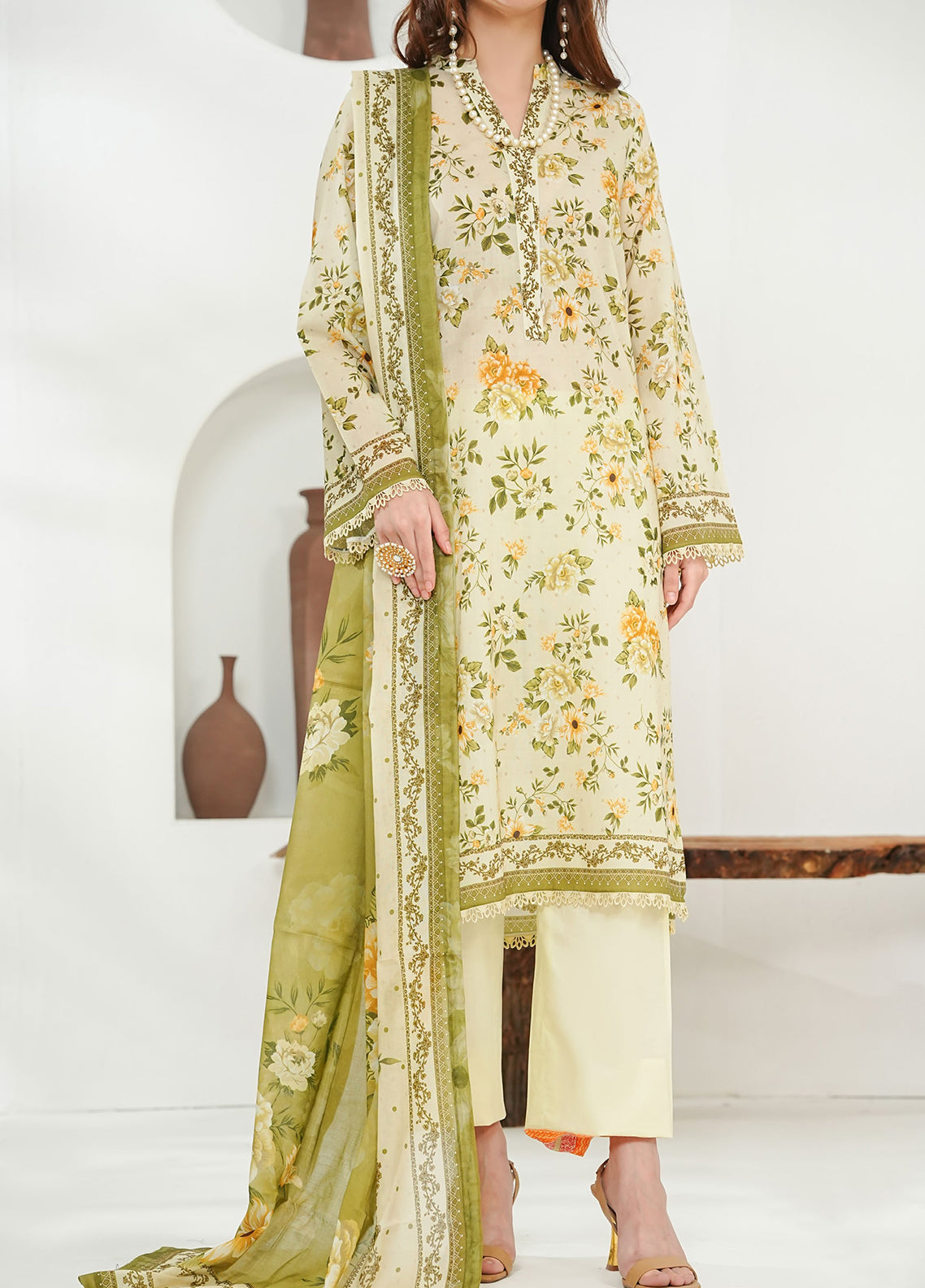 Misri By VS Textile Printed Lawn 3 Piece Unstitched Suit VS26MPLV3 D-963