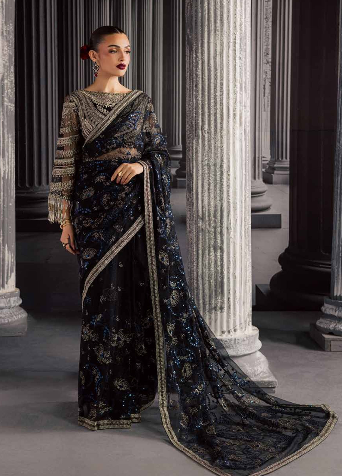 Muse By Nureh Formal Embroidered Net 3 Piece Unstitched Suit NU26MF D-NFM-05
