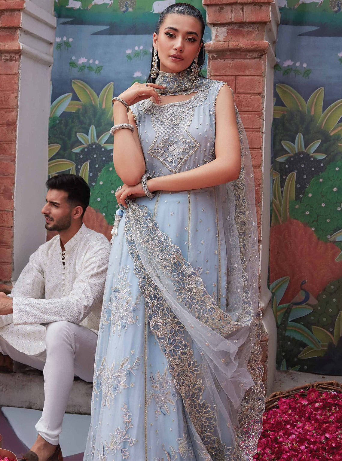 D#10 Mushq Izhaar Tissue De Luxe Emb Chiffon Collection 923