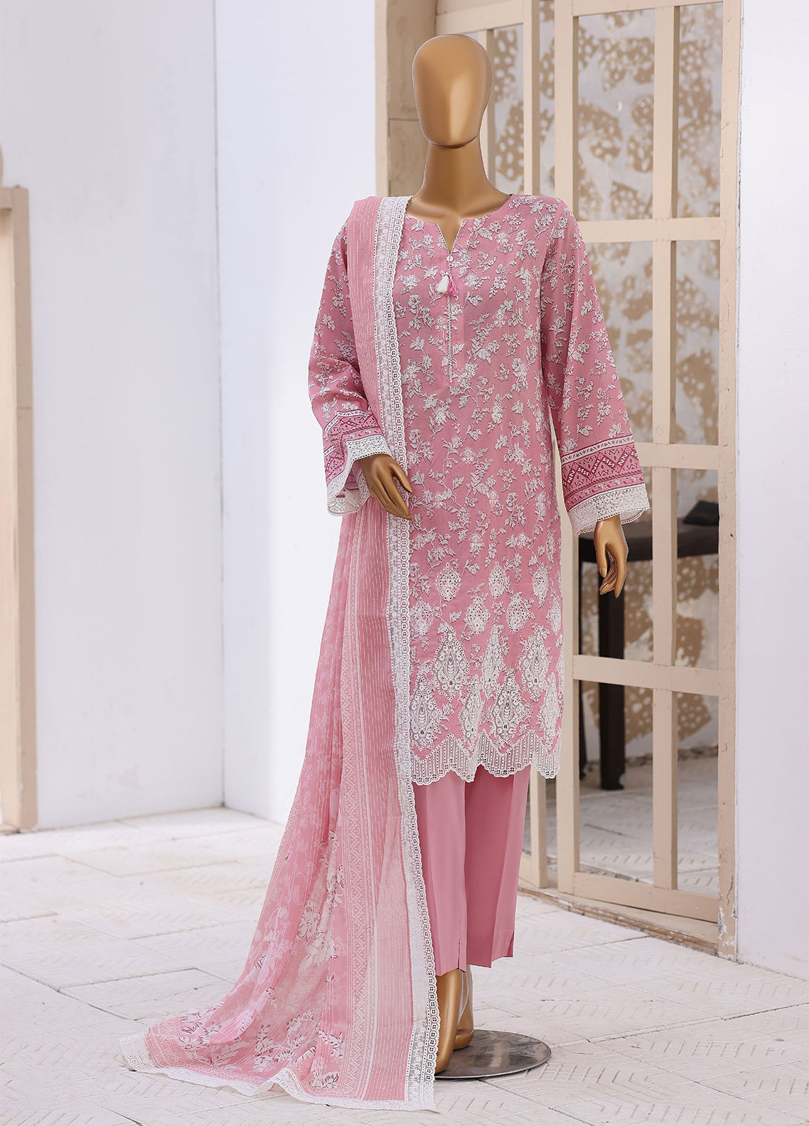 Nakshkari By HZ Textile Embroidered Lawn 3 Piece Unstitched Suit HZ26NEV3 D-NEC-1217