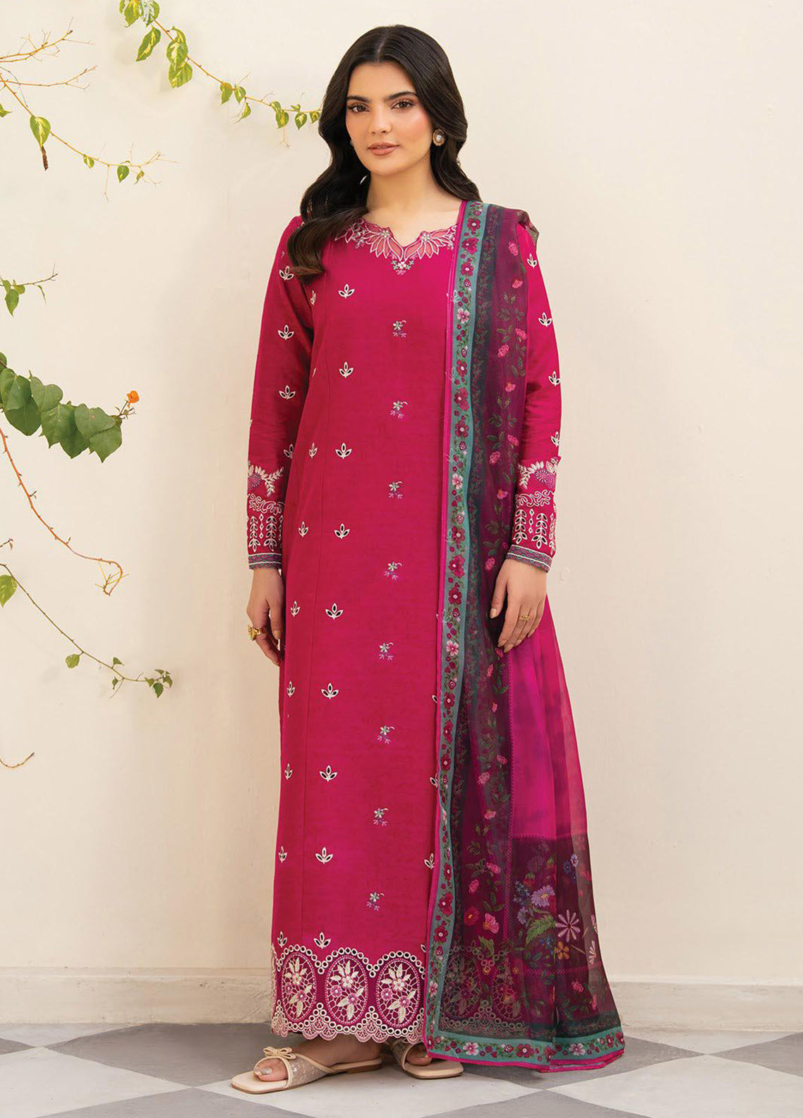 Namah By Xenia Embroidered Lawn 3 Piece Unstitched Suit XE26NS D-1255 VEYRAH