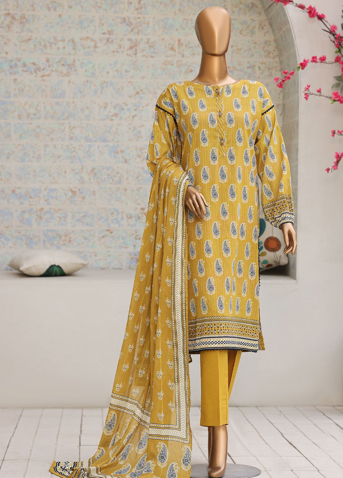 Nayab By HZ Textile Printed Lawn 3 Piece Unstitched Suit HZ26NP D-NPC-06