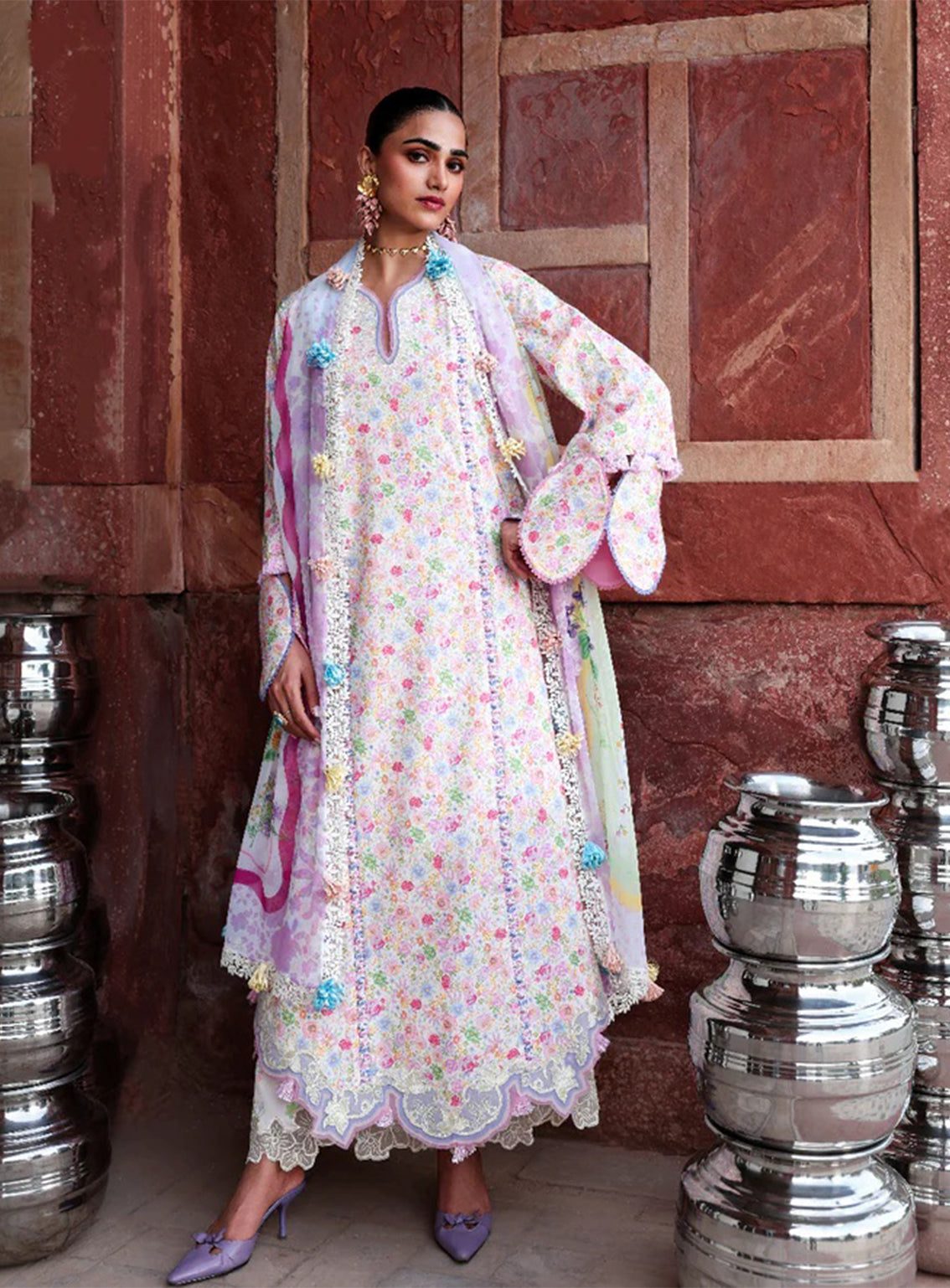 Neoma By Republic Womenswear Embroidered Lawn 3 Piece Unstitched Suit RW26NSP D-SP-5 MEHER