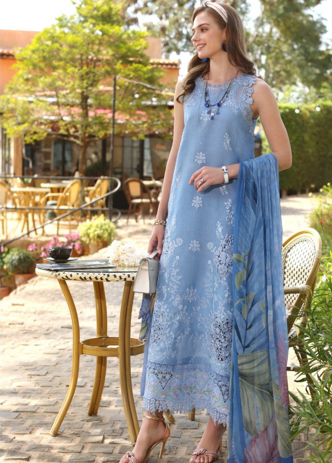 Noor by Saadia Asad Embroidered Lawn Suits Unstitched 3 Piece - SA25EL 4B