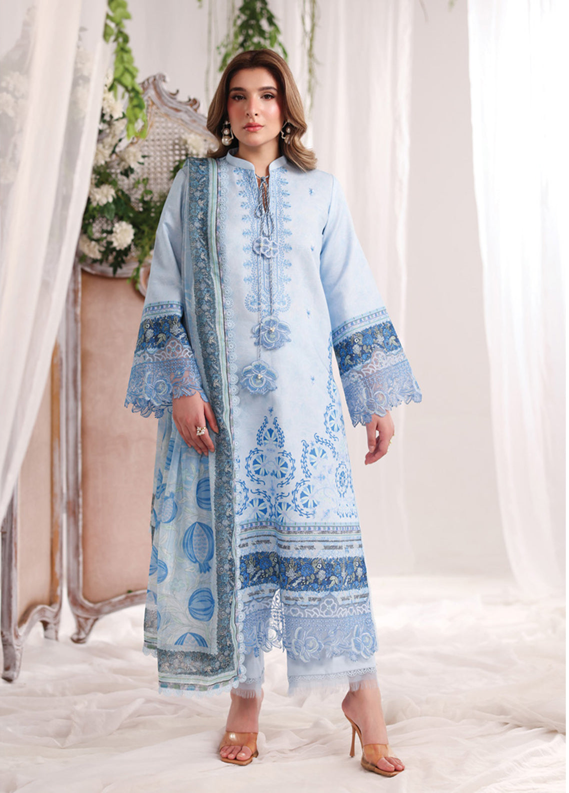 Nova By Rang Rasiya Embroidered Lawn 3 Piece Unstitched Suit RR26NSEE D-13 ARIANA