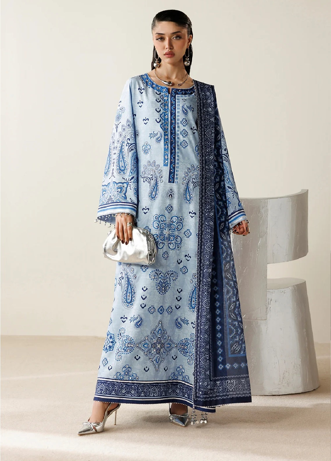 Orlina By Jazmin Handwork Embroidered Raw Silk 3 Piece Unstitched Suit JZ26ORSE D-OR-02