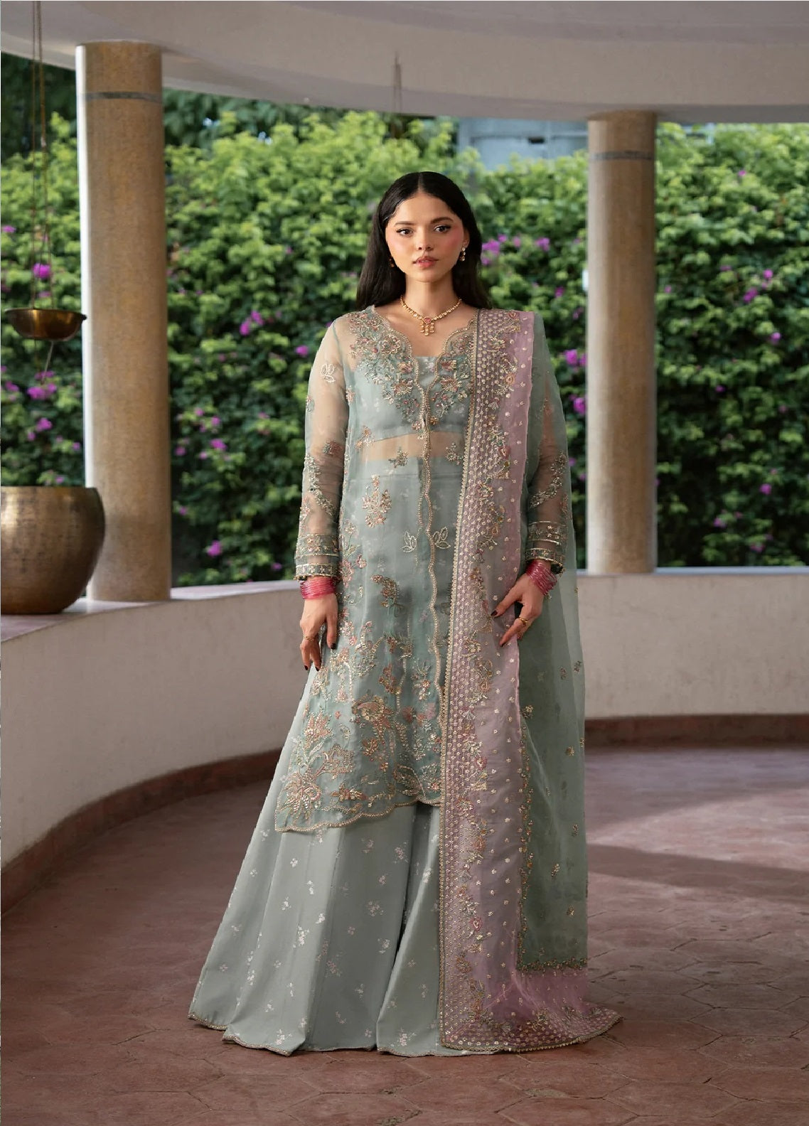 Pehli Nazar By Ayzel Festive Embroidered Organza 3 Piece Unstitched Suit AZL26PNF D-AYZ-0168 GULSHAN