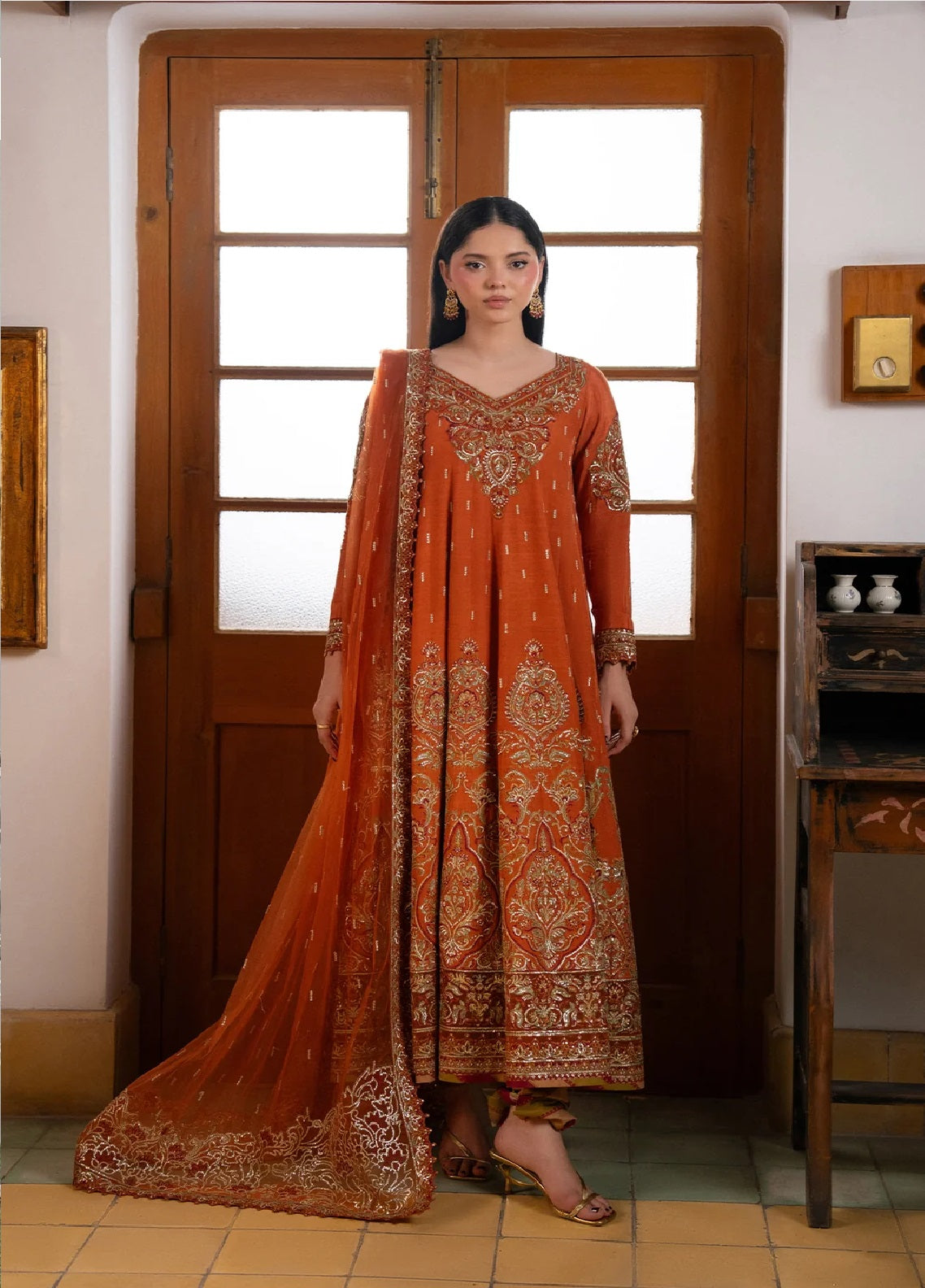 Pehli Nazar By Ayzel Festive Embroidered Raw Silk 3 Piece Unstitched Suit AZL26PNF D-AYZ-0164 JAAN-E-JAAN