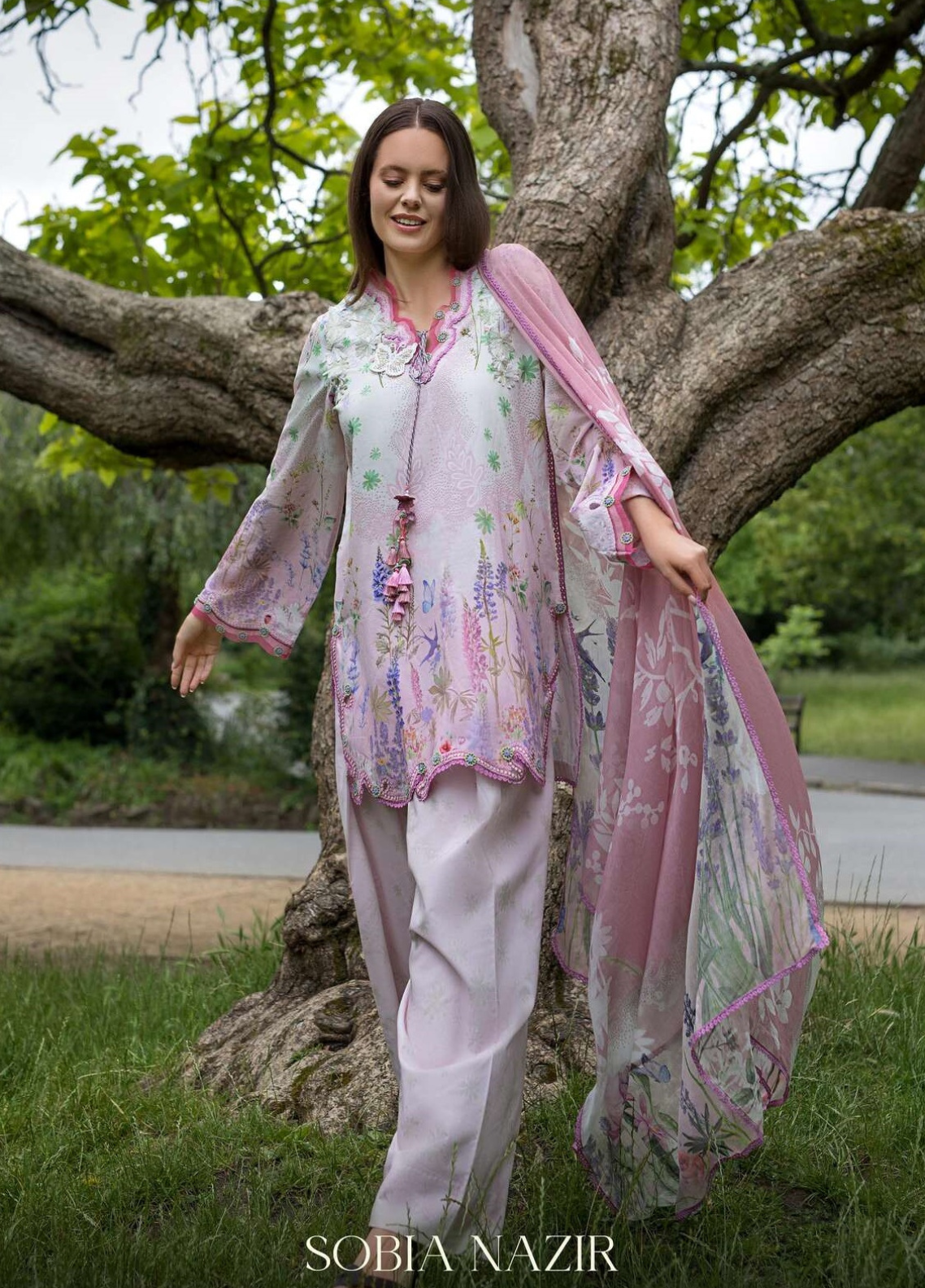 Prints By Sobia Nazir Embroidered Lawn 3 Piece Unstitched Suit SN26PV2 D-5A
