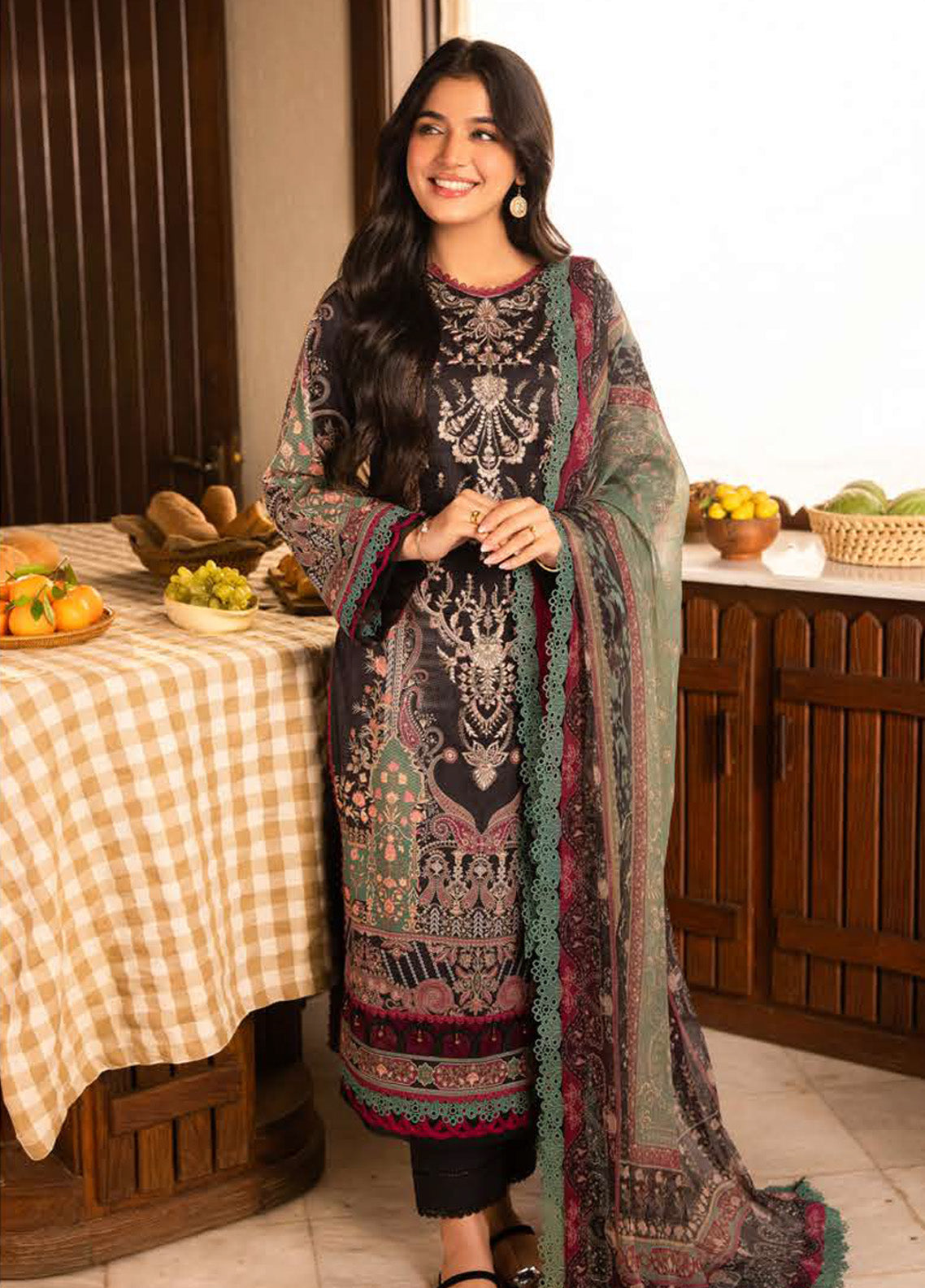 Prints by Asim Jofa Embroidered Lawn Suits Unstitched 3 Piece - AJ25PL4 AJUBJ-03