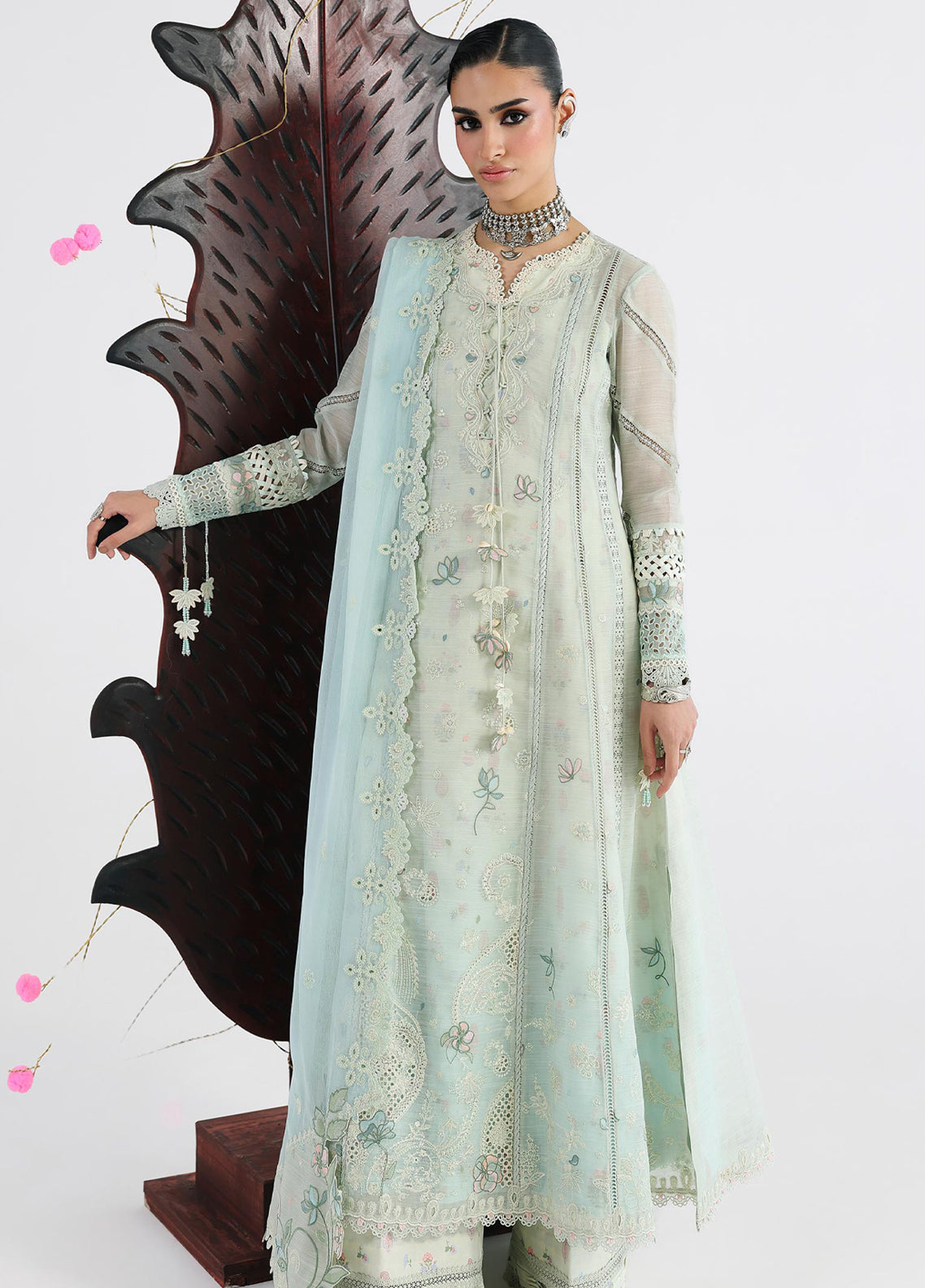 Qalamkar Festive Embroidered Lawn 3 Piece Unstitched Suit QLM26FL D-QFL-08 SABEL