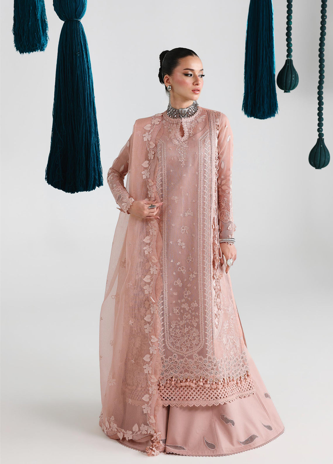 Qalamkar Festive Embroidered Lawn 3 Piece Unstitched Suit QLM26FL D-QFL-11 JINA