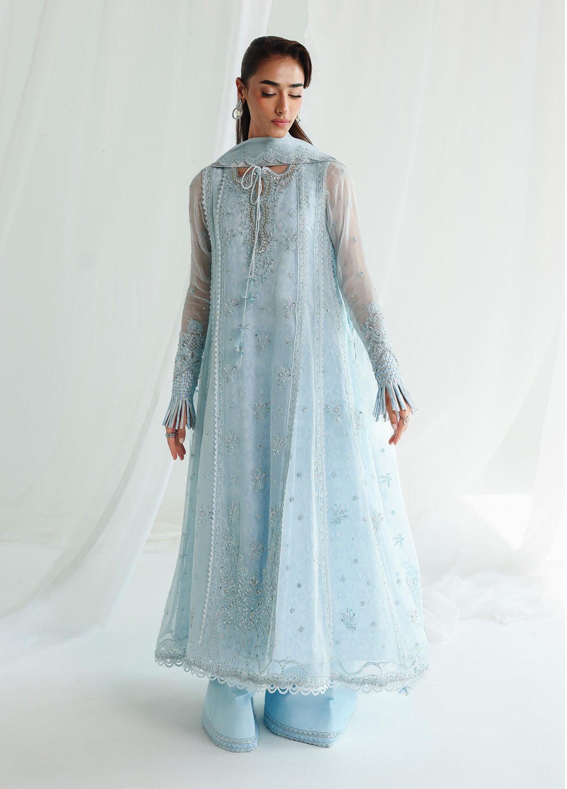 Qalamkar Luxury Embroidered Chiffon 3 Piece Unstitched Suit QLM26C D-QCC-08 SONA