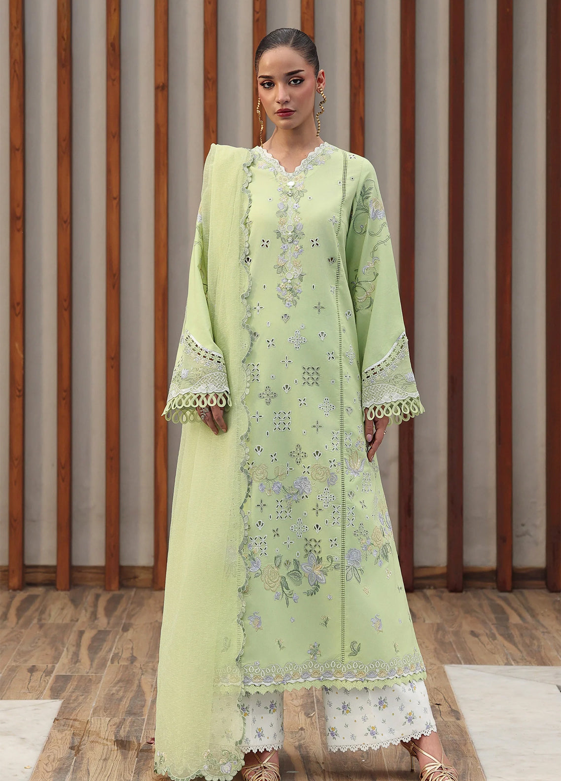 Qline By Qalamkar Embroidered Lawn 3 Piece Unstitched Suit QLM26QLL D-QKL-05 AYANA
