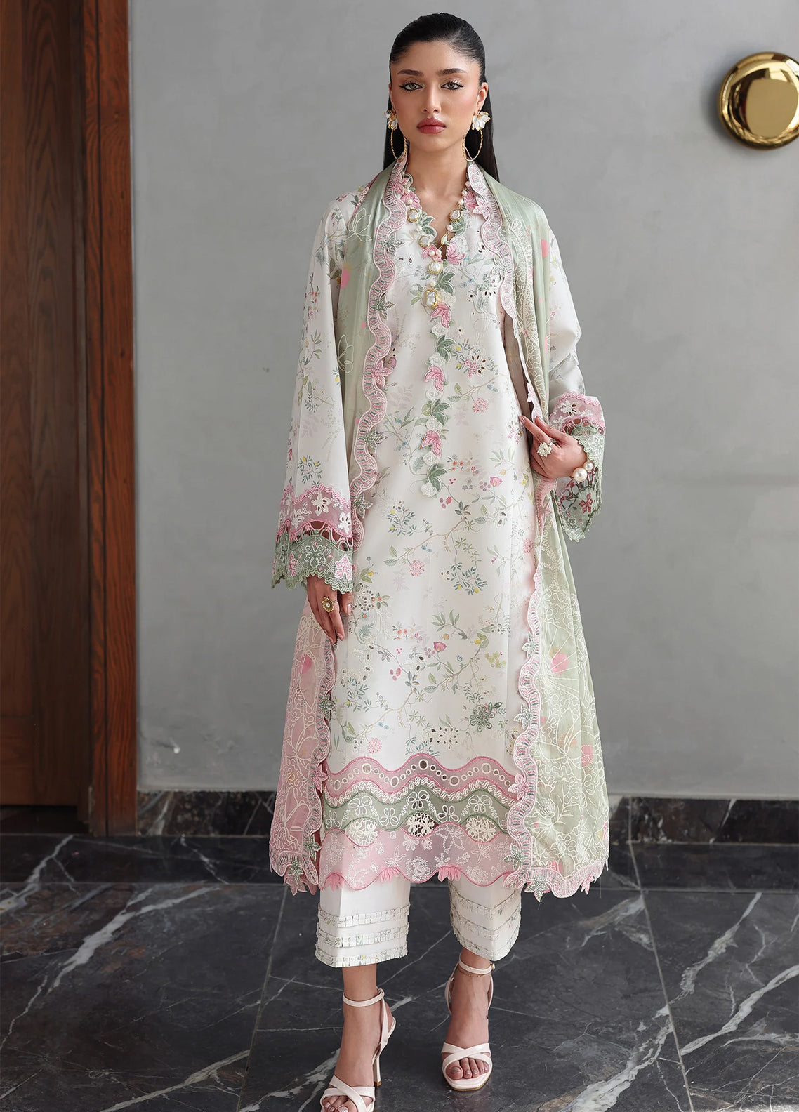 Qline By Qalamkar Embroidered Lawn 3 Piece Unstitched Suit QLM26QLL D-QKL-09 SIAA