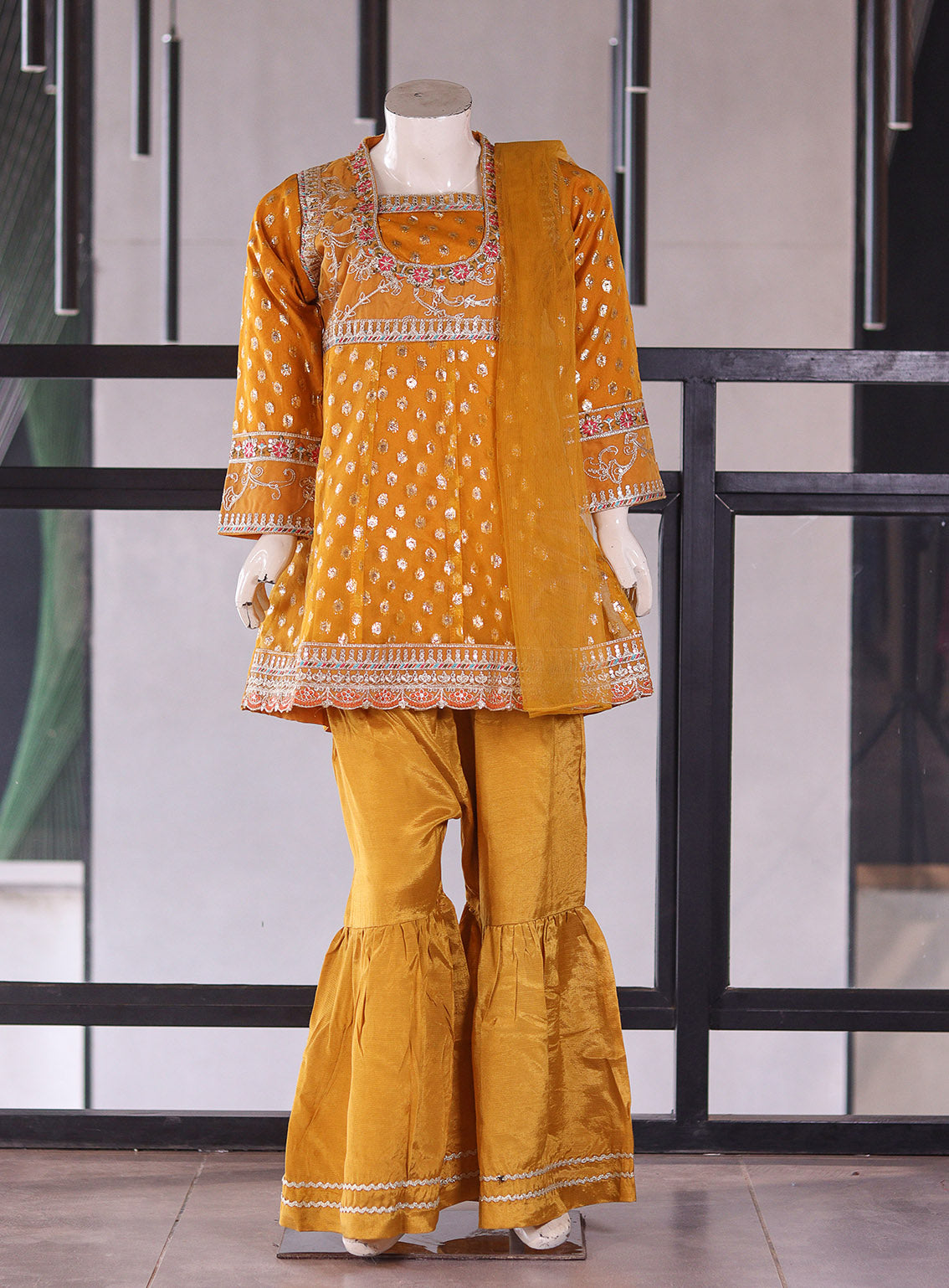 Raad Fancy Embroidered Chiffon Girls 3 Piece Stitched Suit RA26KG D-RK-05-MD