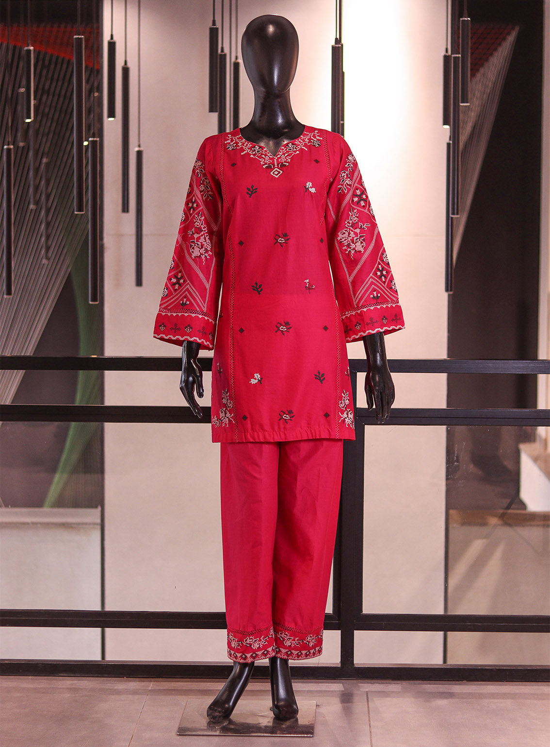 Raad Formal Embroidered Lawn 2 Piece Stitched Shirt Trouser RD26E D-04-PK