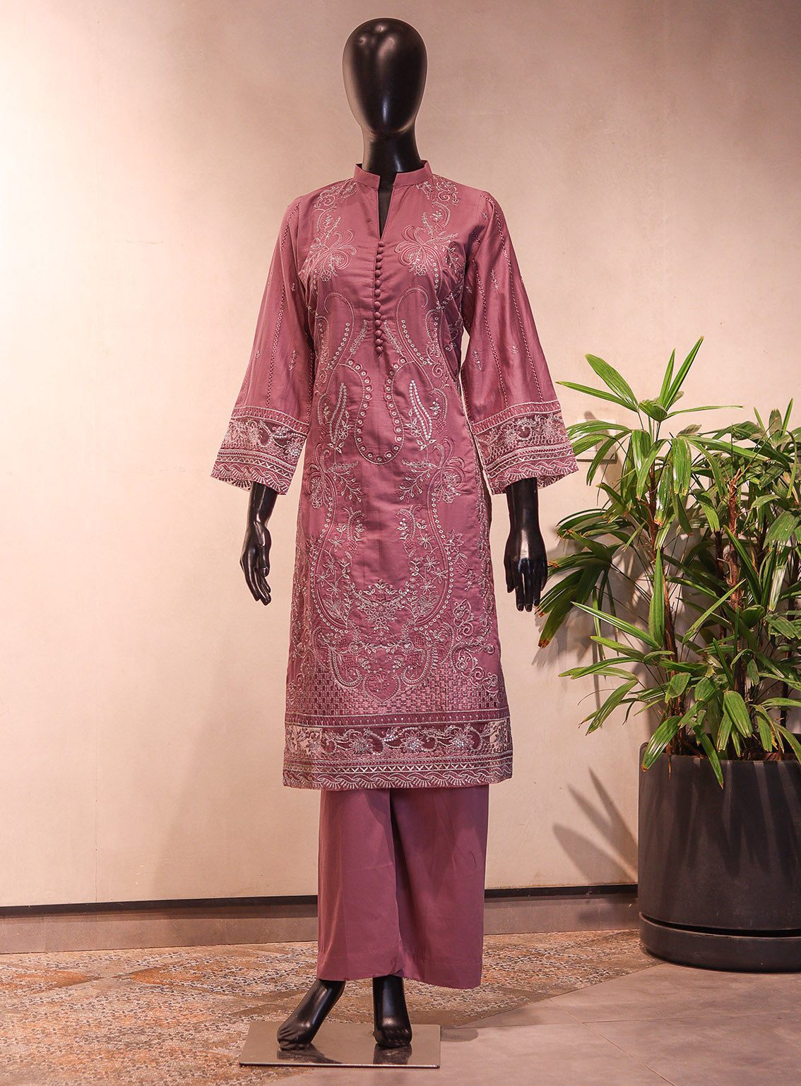 Raad Formal Embroidered Lawn 2 Piece Stitched Shirt Trouser RD26E D-AK01-LC