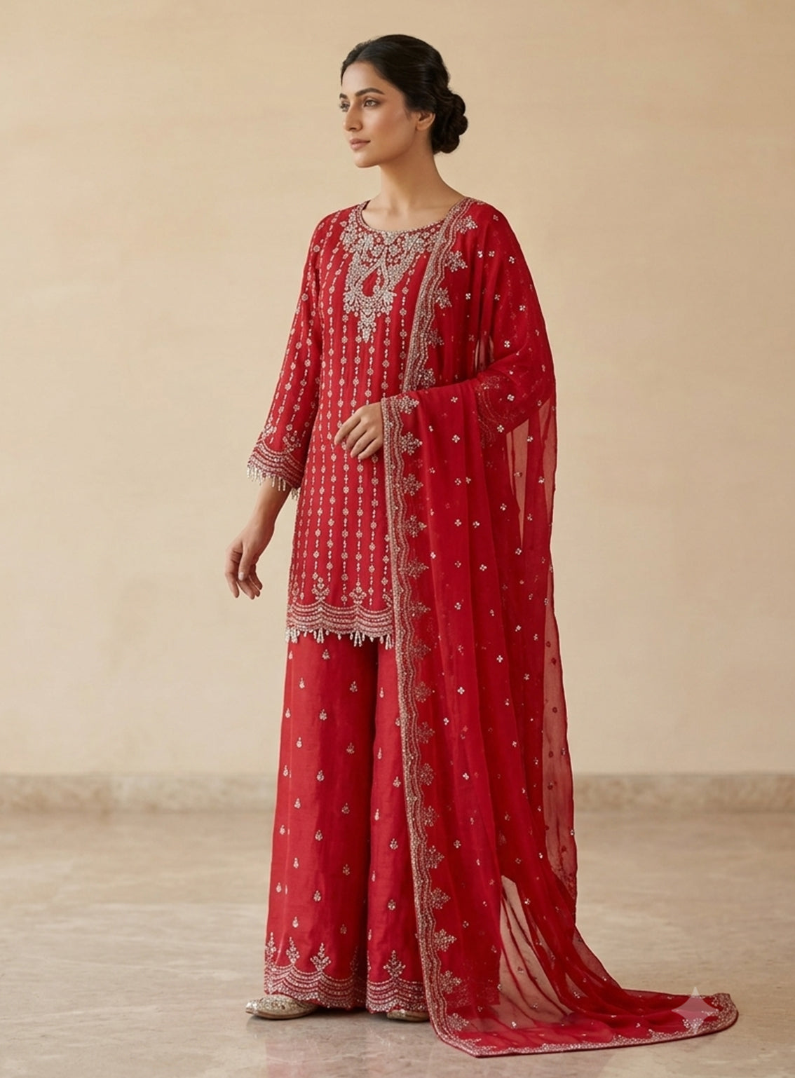 Raad Luxury Formal Embroidered Chiffon 3 Piece Stitched Suit RD26LF RA-38 SPK