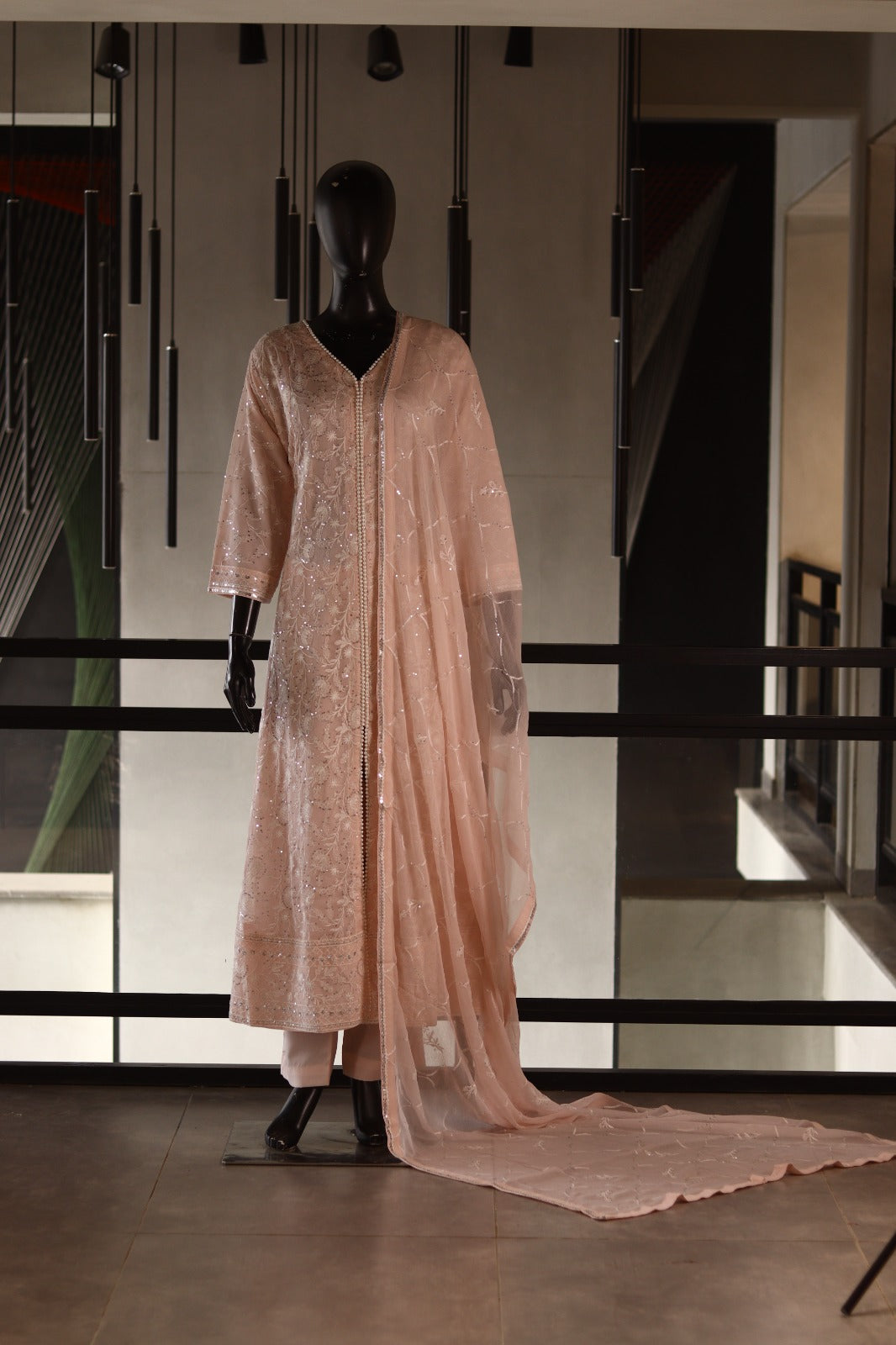 Raad Luxury Formal Embroidered Chiffon 3 Piece Stitched Suit RD26LF RA-SG-03 BPK