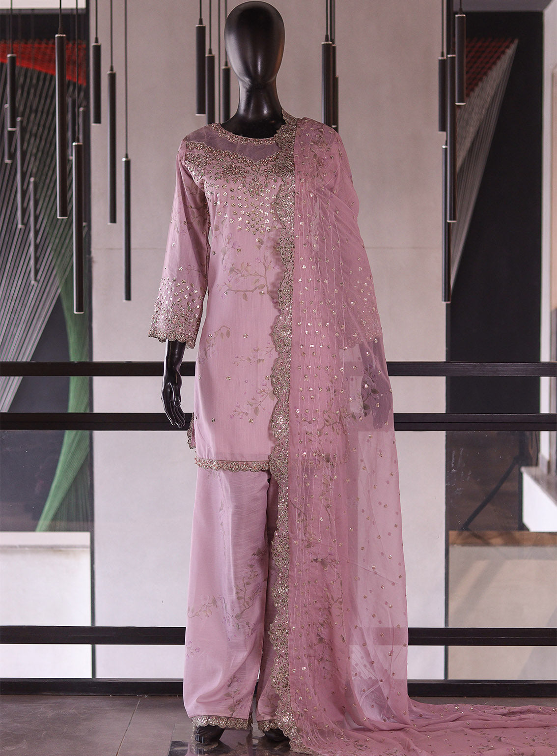Raad Luxury Formal Embroidered Organza 3 Piece Stitched Suit RD26LFE D-AI-09-PK